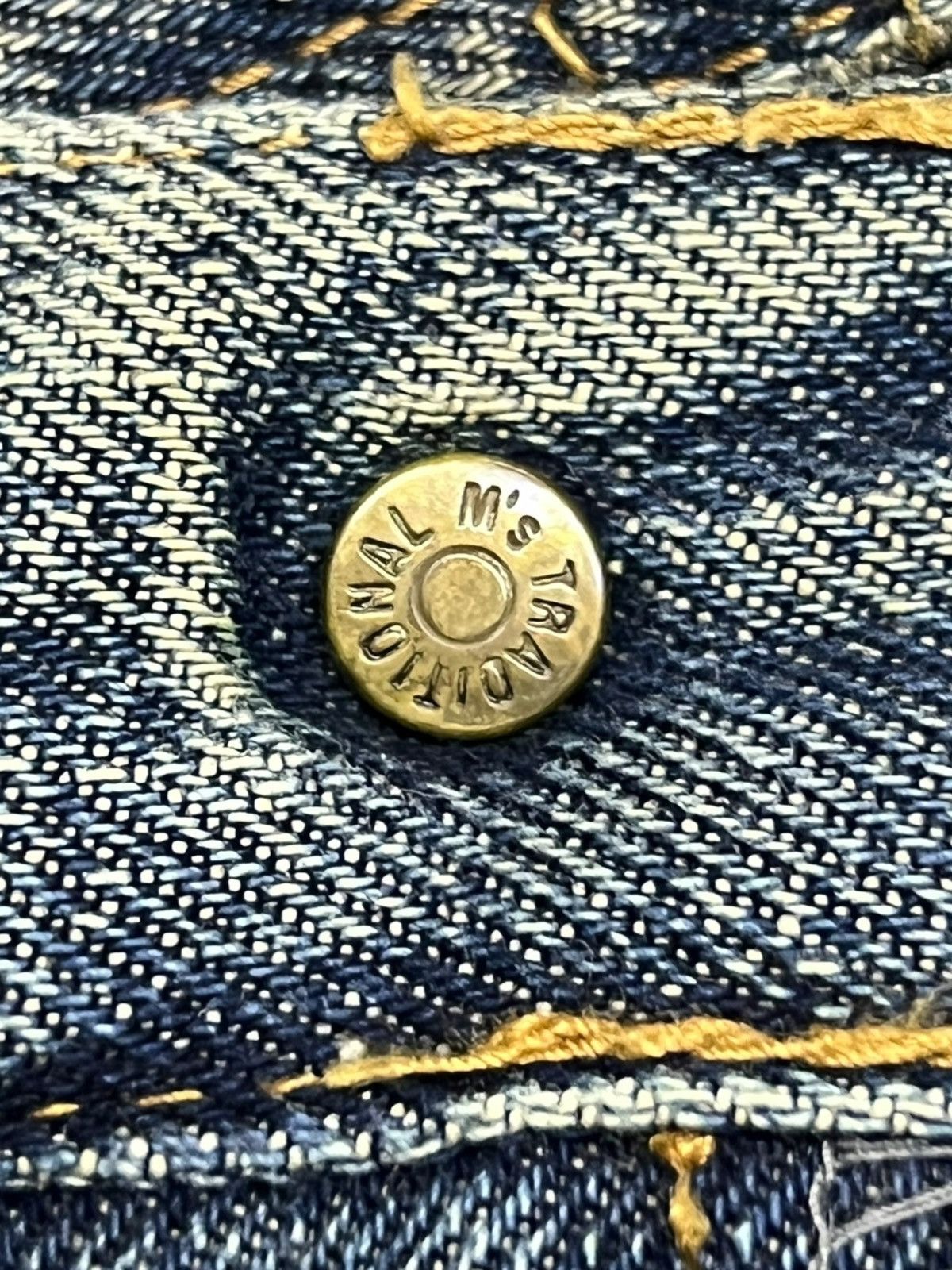 Japanese Brand Vintage Denim Of Gate MON Japan - Faded Mud Wash, Distressed Size US 35 - 12 Thumbnail