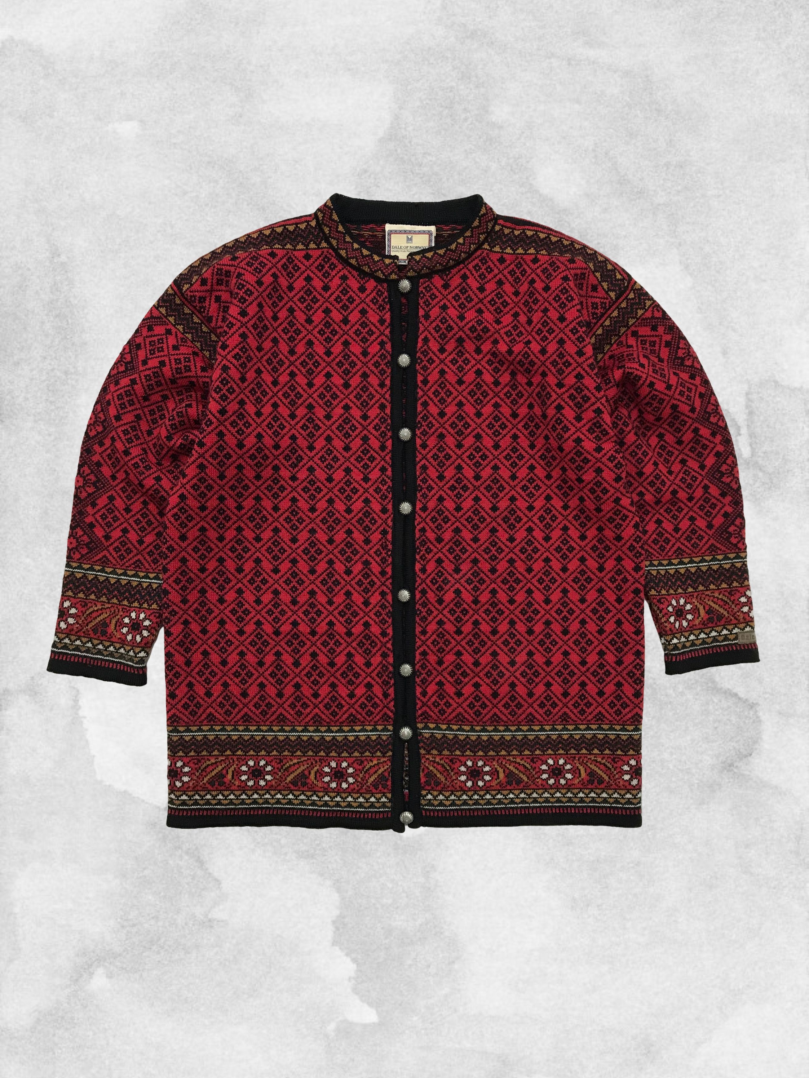 Dale Of Norway DALE OF NORWAY Casual Cardigan Wool Floral Sweater Button Size L / US 10 / IT 46 - 13 Thumbnail