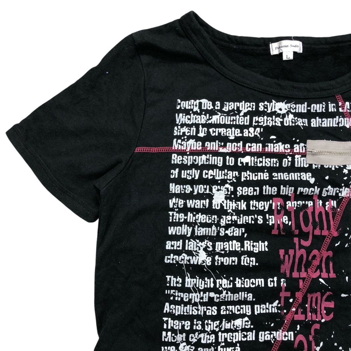 Seditionaries 2000s Panama Soda Poem Cross Gothic Grunge Lgb Style Tee Size US S / EU 44-46 / 1 - 6 Thumbnail
