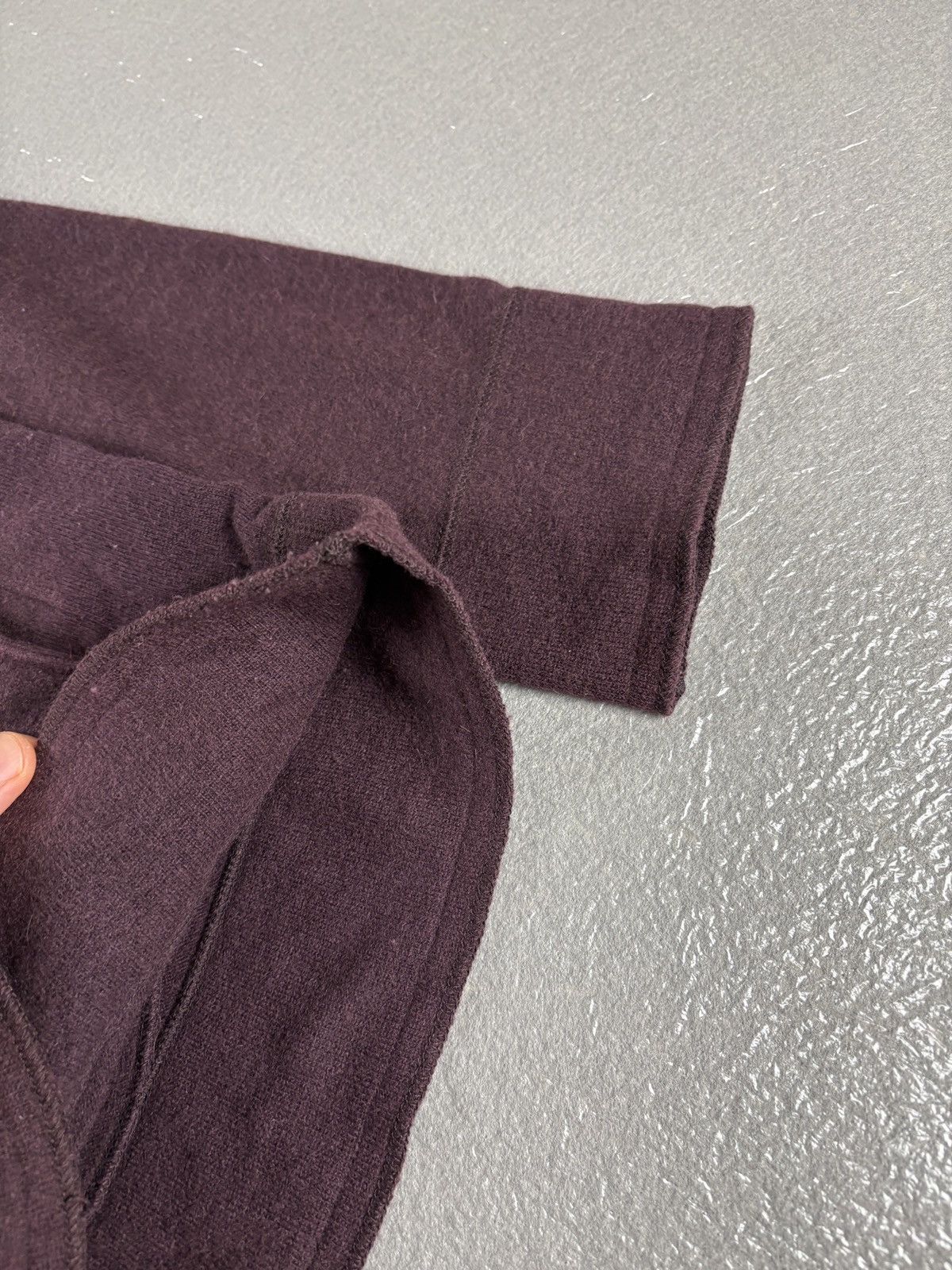 Yohji Yamamoto Yohji Yamamoto Y's SS11 Wool Knitted Hoodie Burgandy Size US L / EU 52-54 / 3 - 6 Thumbnail