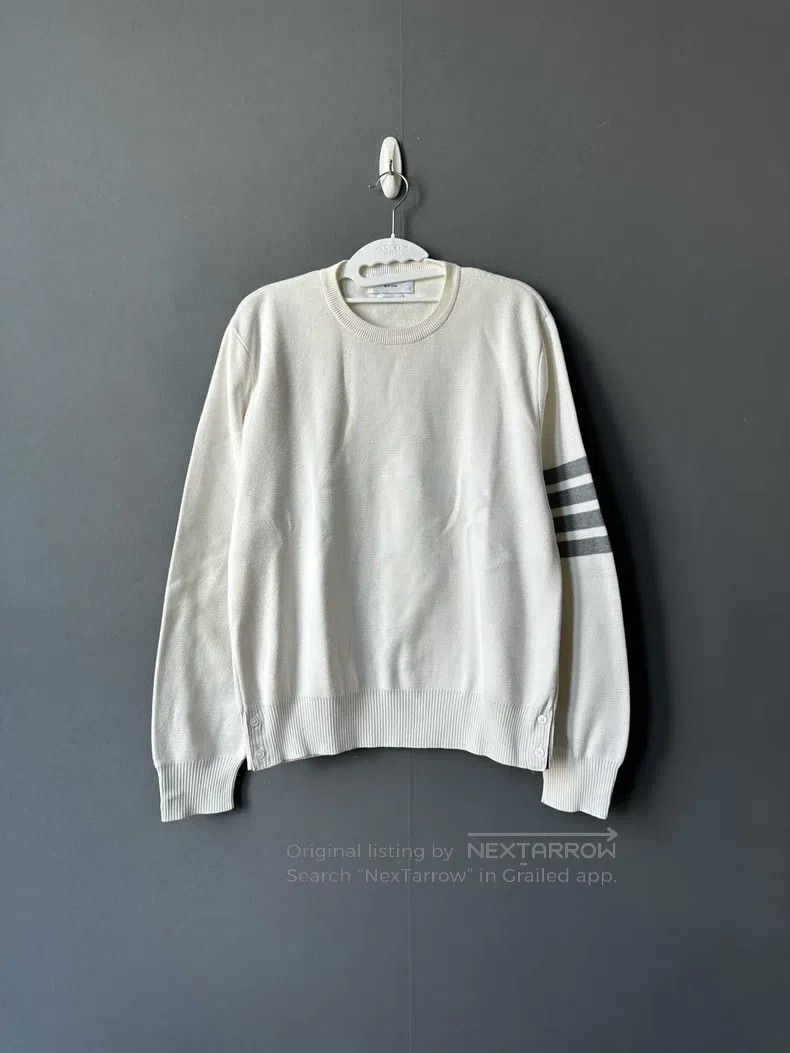 Thom Browne Thom Browne White sweater Size US M / EU 48-50 / 2 - 1 Thumbnail
