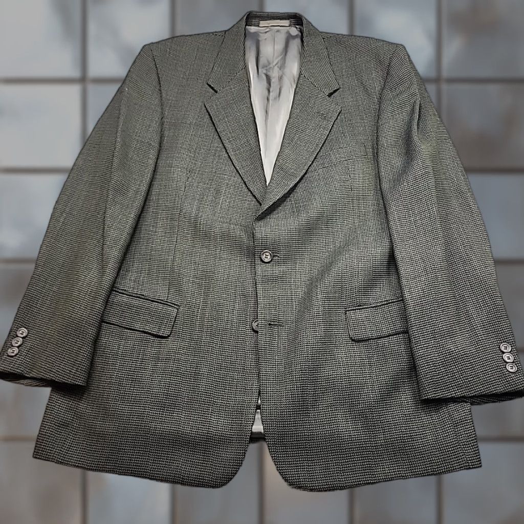 Vintage VINTAGE Louis Roth Blazer Jacket Mens 42R Wool Tweed Plaid Notch Lapel Single-Breasted 2-Button 3-Button Sleeve Brown Regular Mens Size 42R - 1 Thumbnail