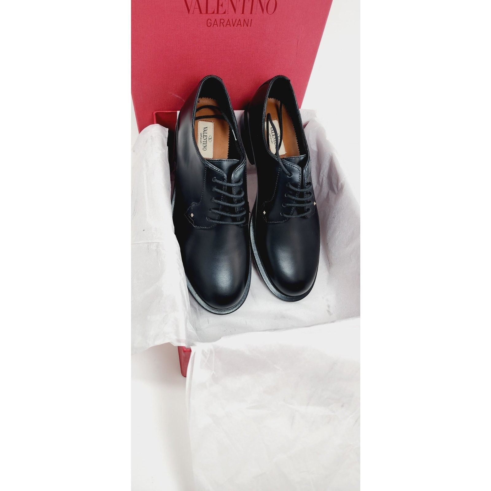 Valentino $825 VALENTINO GARAVANI Leather Derby US8.5 EU38.5 Rockstud. Size US 8.5 / IT 38.5 - 18 Thumbnail