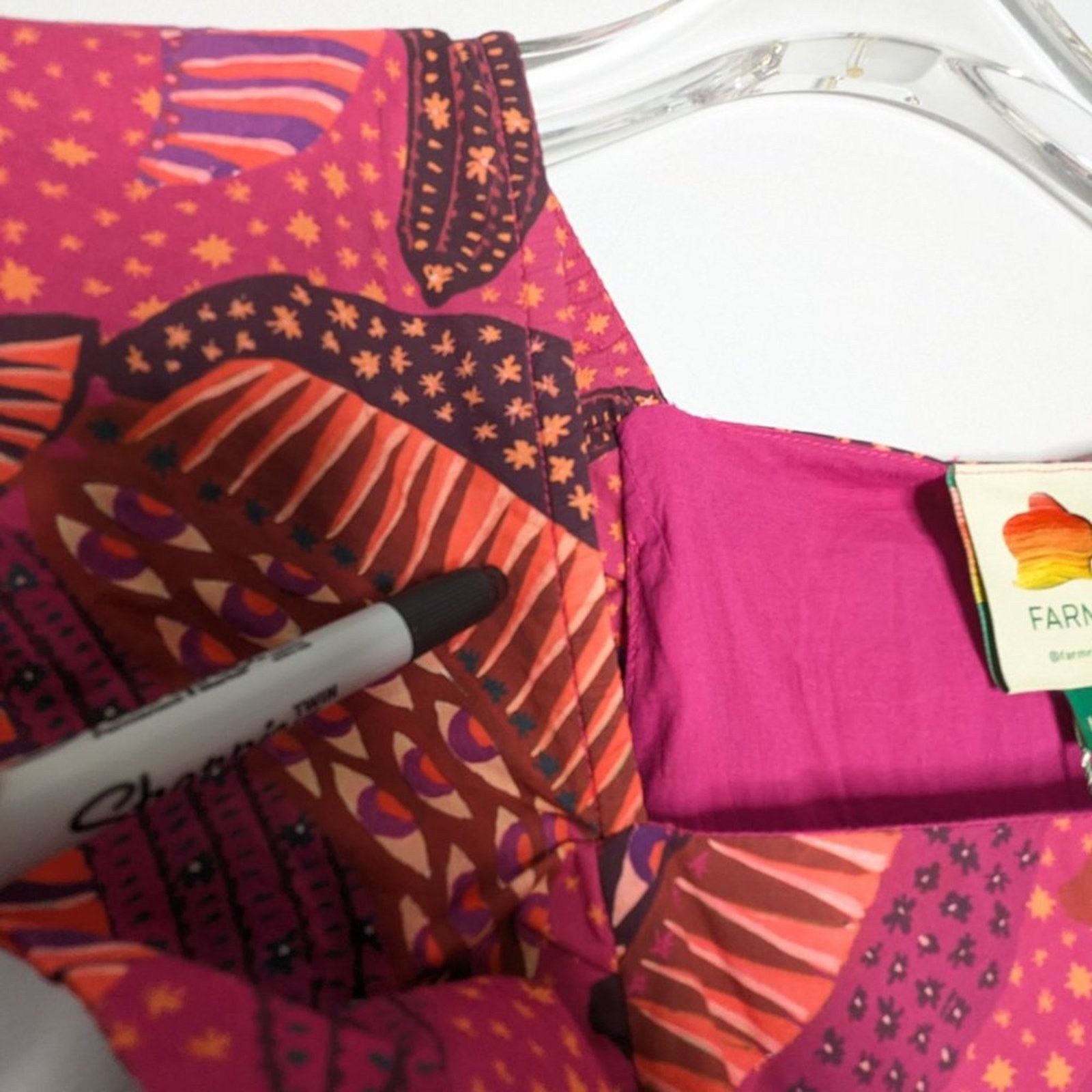 Farm Rio Farm Rio Pink Wild Banana Print Midi Dress New with Defect M Size M / US 6-8 / IT 42-44 - 4 Thumbnail