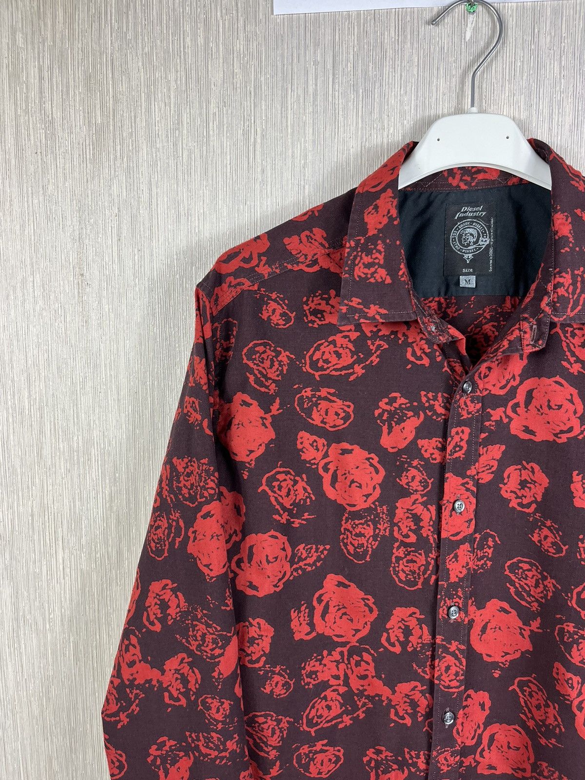 Diesel × Vintage Vintage archive Diesel Industries roses full print y2k shirt Size US M / EU 48-50 / 2 - 4 Thumbnail