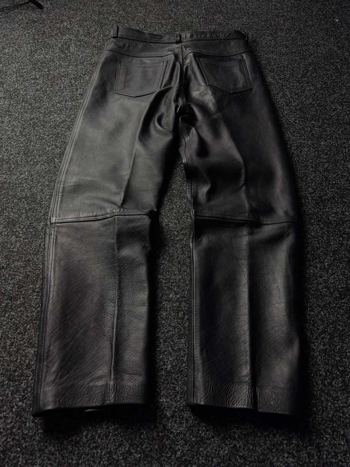 Leather Y2K Vintage Leather Pants Opium Style Alt Biker USA Rare Size US 35 - 11 Thumbnail