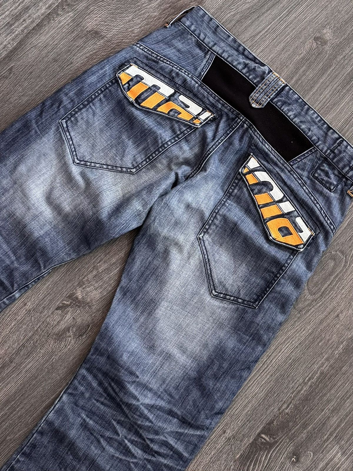 Japanese Brand Crazy Zip Baggy Ebroidered Jeans 32 size Size US 32 / EU 48 - 7 Thumbnail