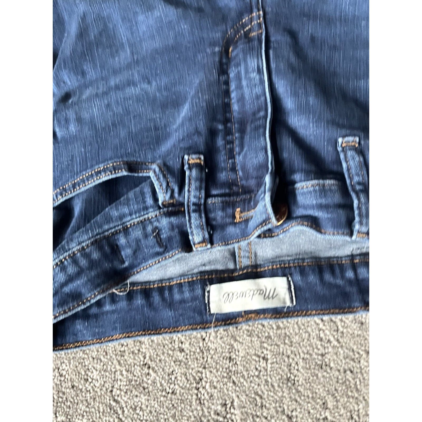 Madewell Madewell Jeans Dark Wash Skinny 9" Mid-Rise Womens Size 27 Casual Collegiate Blue Size 27" / US 4 / IT 40 - 6 Thumbnail