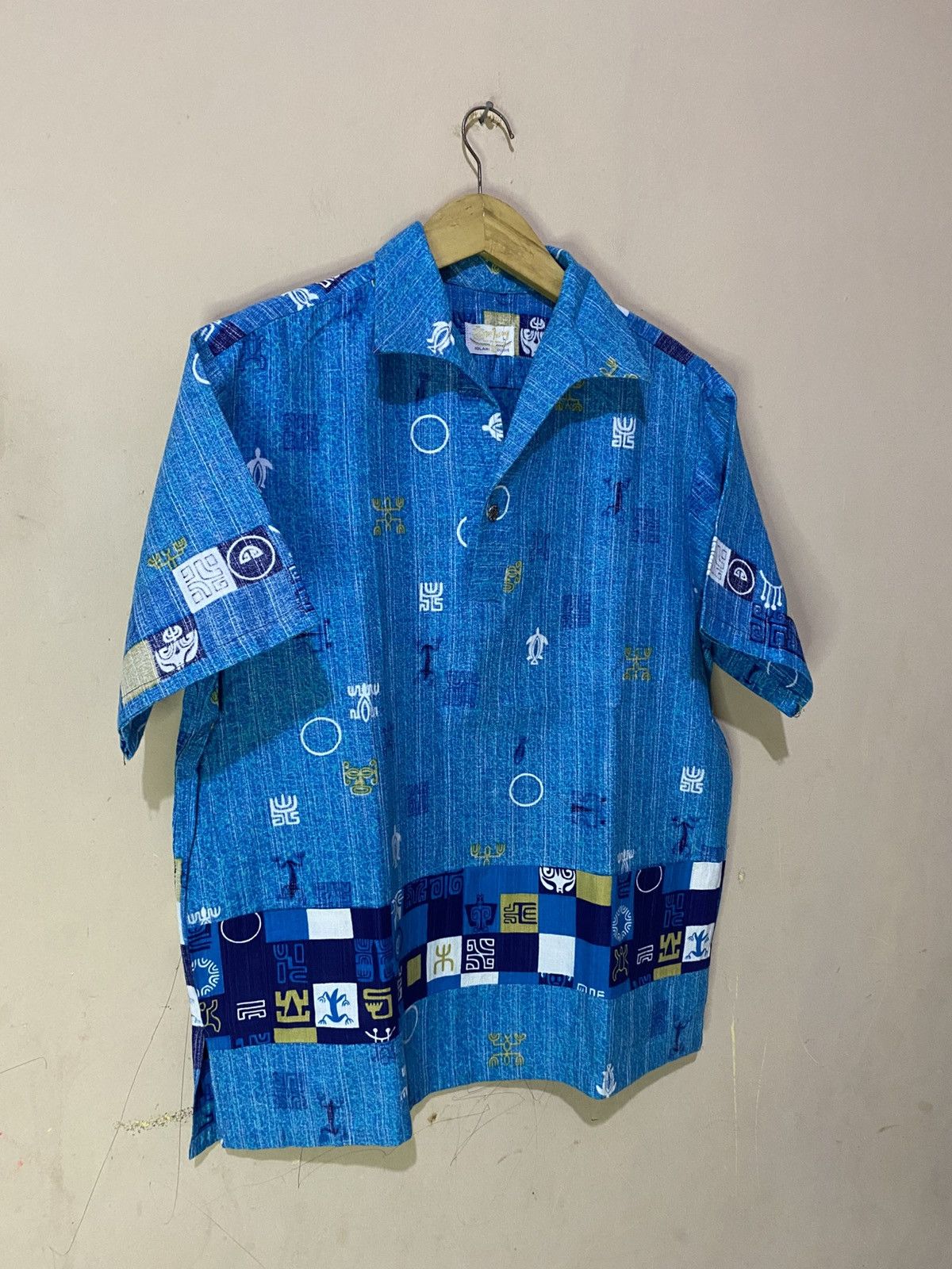 Vintage 60s Rare Vintage McInerry Hawaiian Pattern Button Shirt Size US L / EU 52-54 / 3 - 2 Thumbnail