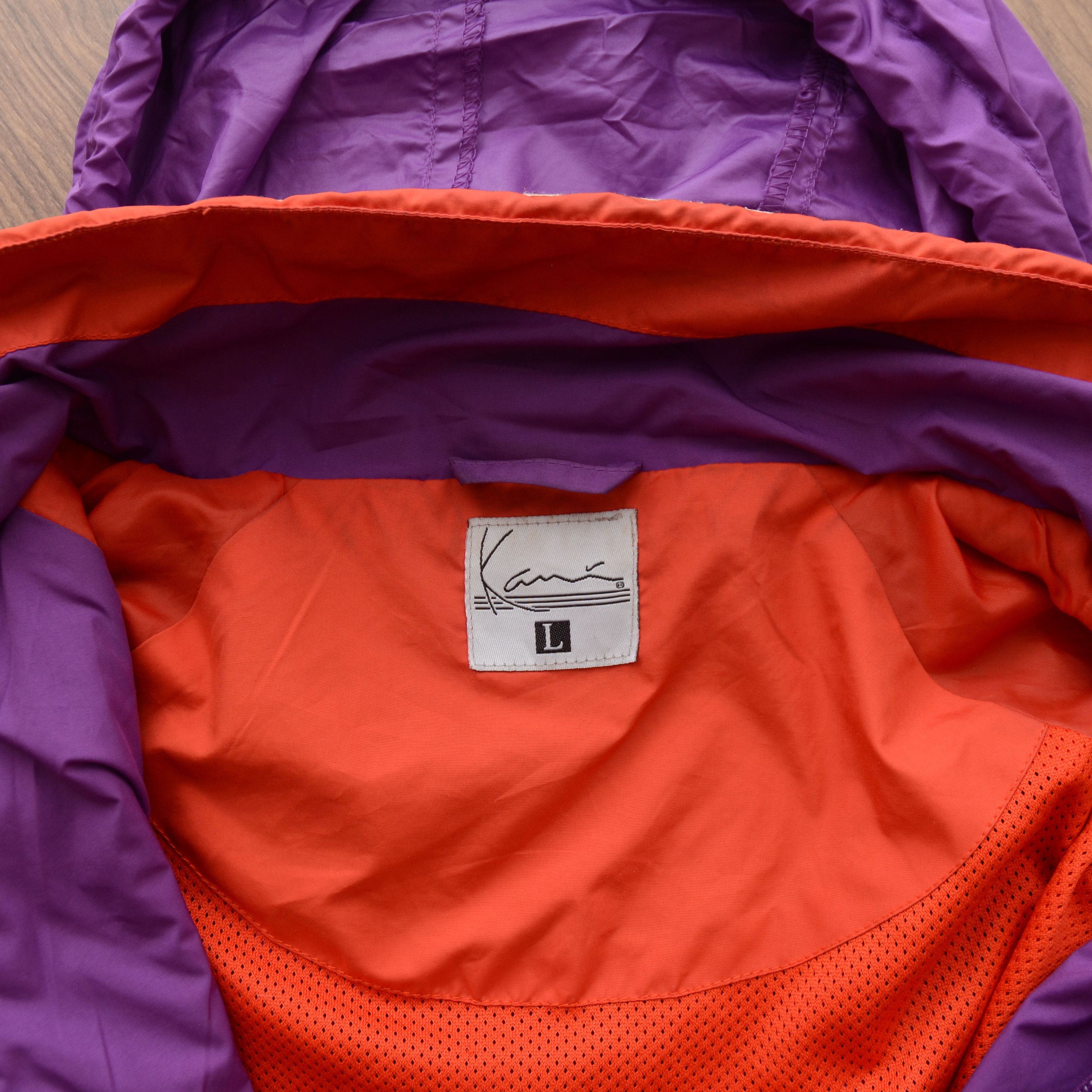 Karl Kani Karl Kani Retro Tape Track Jacket Big Logo Hooded Zip Vintag Size US L / EU 52-54 / 3 - 10 Thumbnail