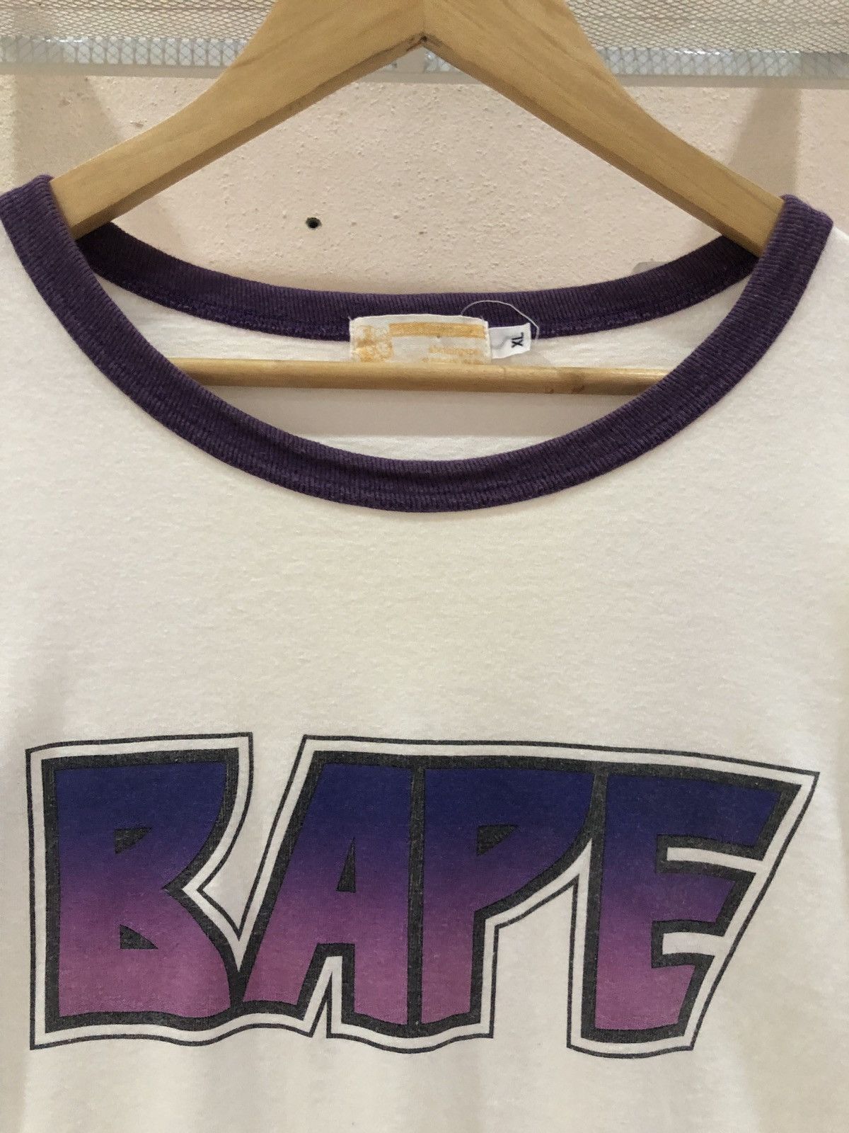 Bape OG Circa 2000 BAPE LOGO KISS BAND L/S Ringer Tshirts SIZE XL Size US XL / EU 56 / 4 - 3 Thumbnail