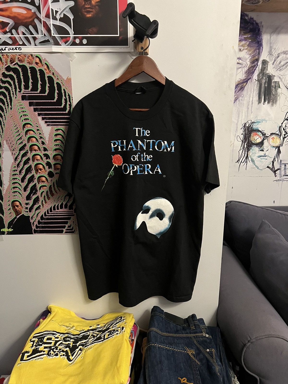 Vintage 90s Phantom of the Opera promo single stitch tee Size US L / EU 52-54 / 3 - 1 Thumbnail