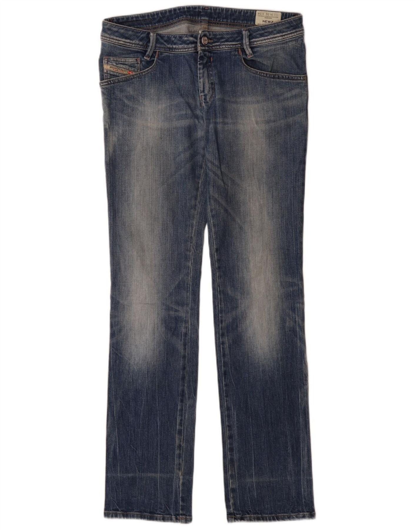 Diesel Womens Newz Slim Jeans W31 L34 Navy Blue Cotton Size 42" / US 20 - 1 Thumbnail
