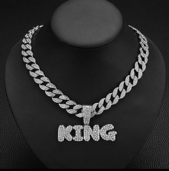 Other Cuban chain with alloy and rhinestones Size ONE SIZE - 3 Thumbnail