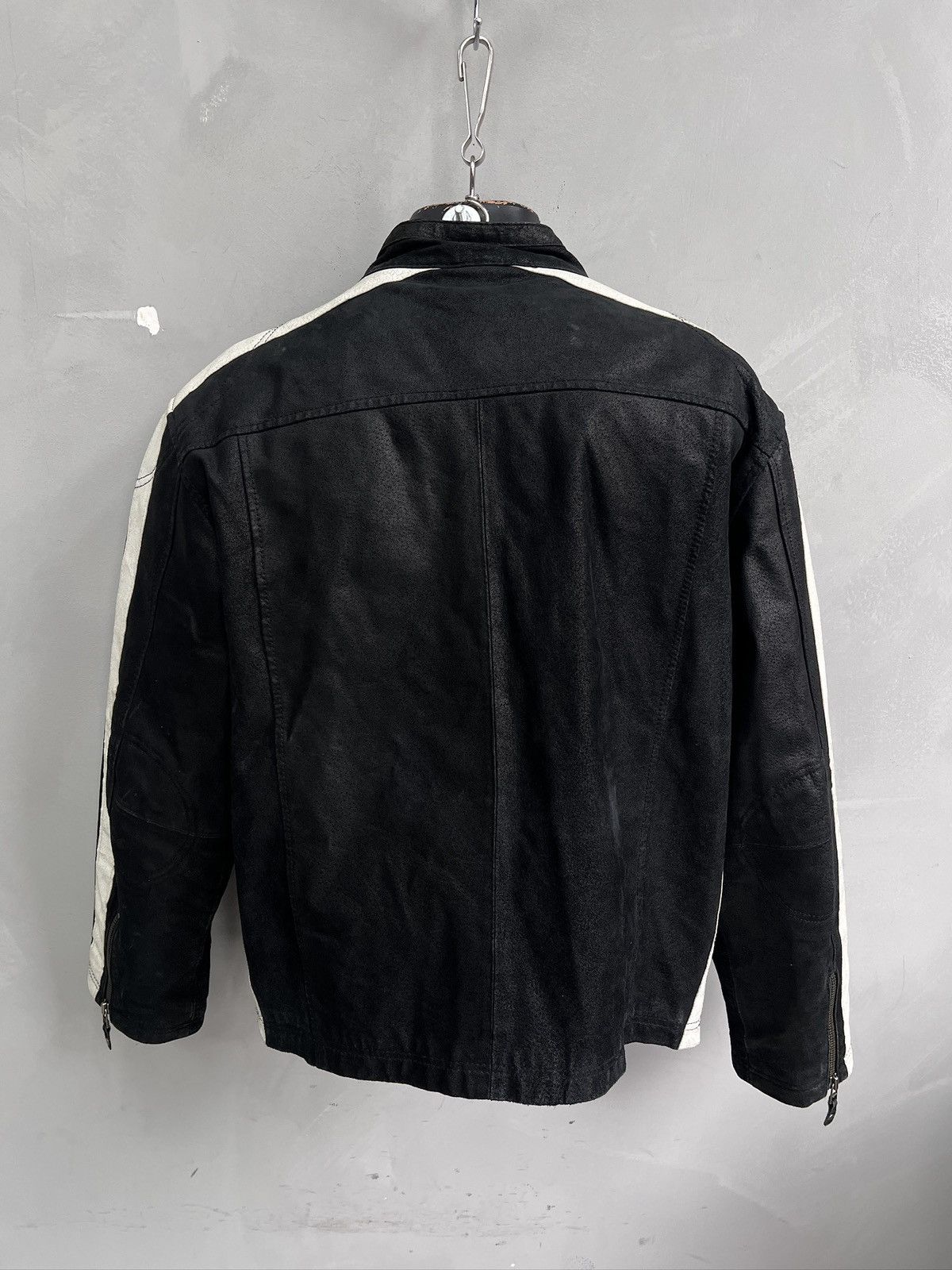 PPFM Archive black racing moto leather jacket marlboro style Size US L / EU 52-54 / 3 - 7 Thumbnail