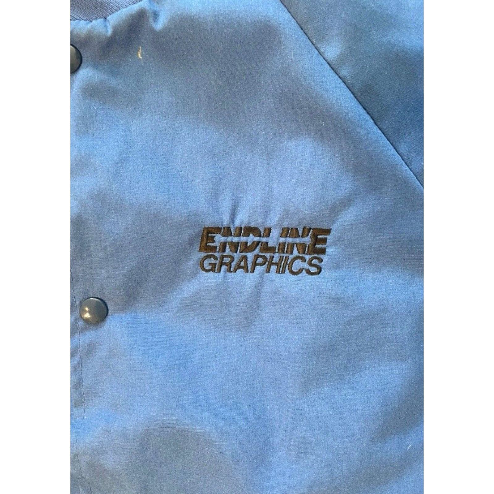 Vintage Vtg 80s West Ark USA Blue Uniform Button Up Bomber Work Jacket EndLine Graphics Size US M / EU 48-50 / 2 - 3 Thumbnail