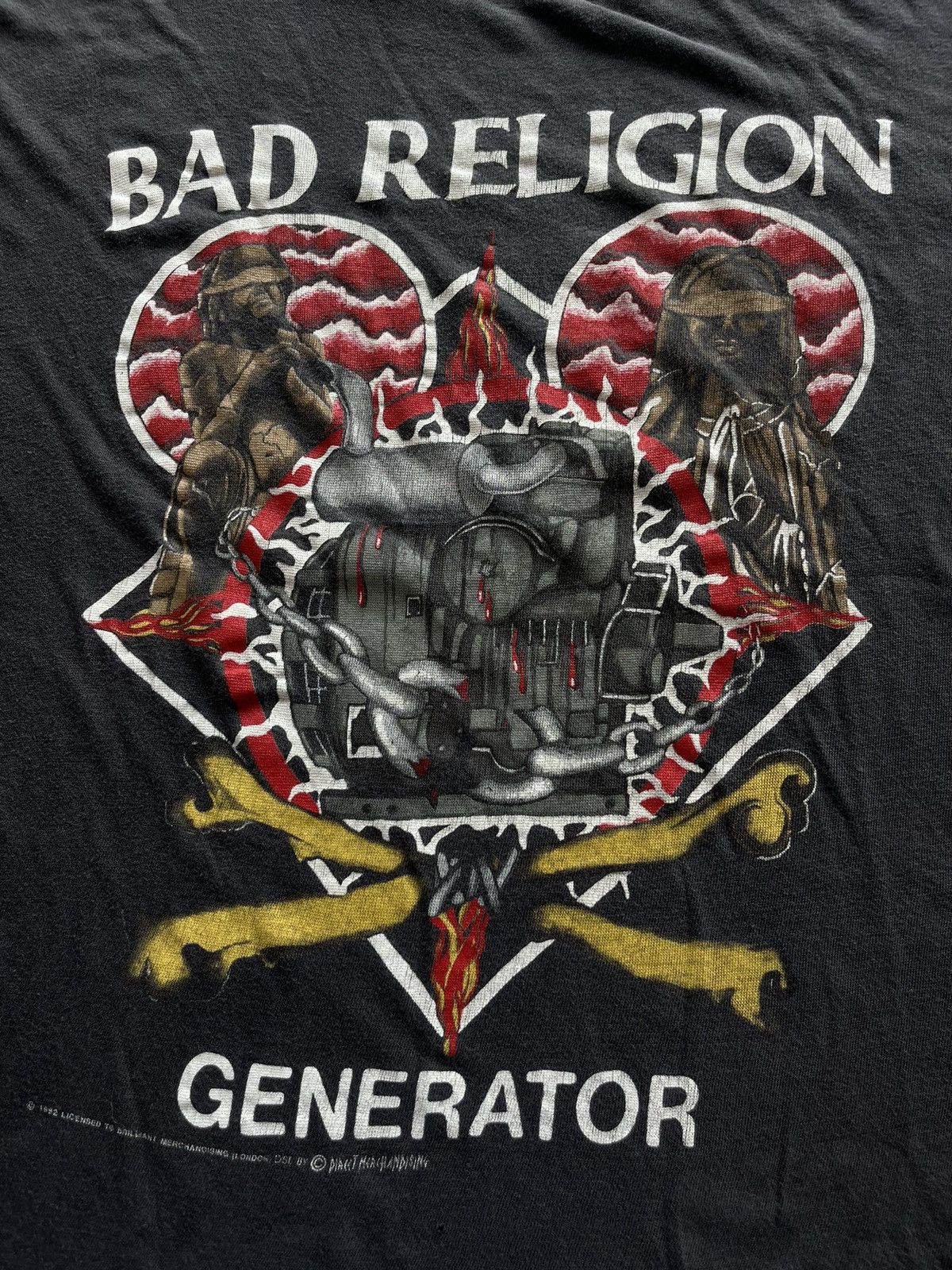 Band Tees Vintage BAD RELIGION GENERATOR 1992’s art design T-shirt Size US XL / EU 56 / 4 - 8 Thumbnail