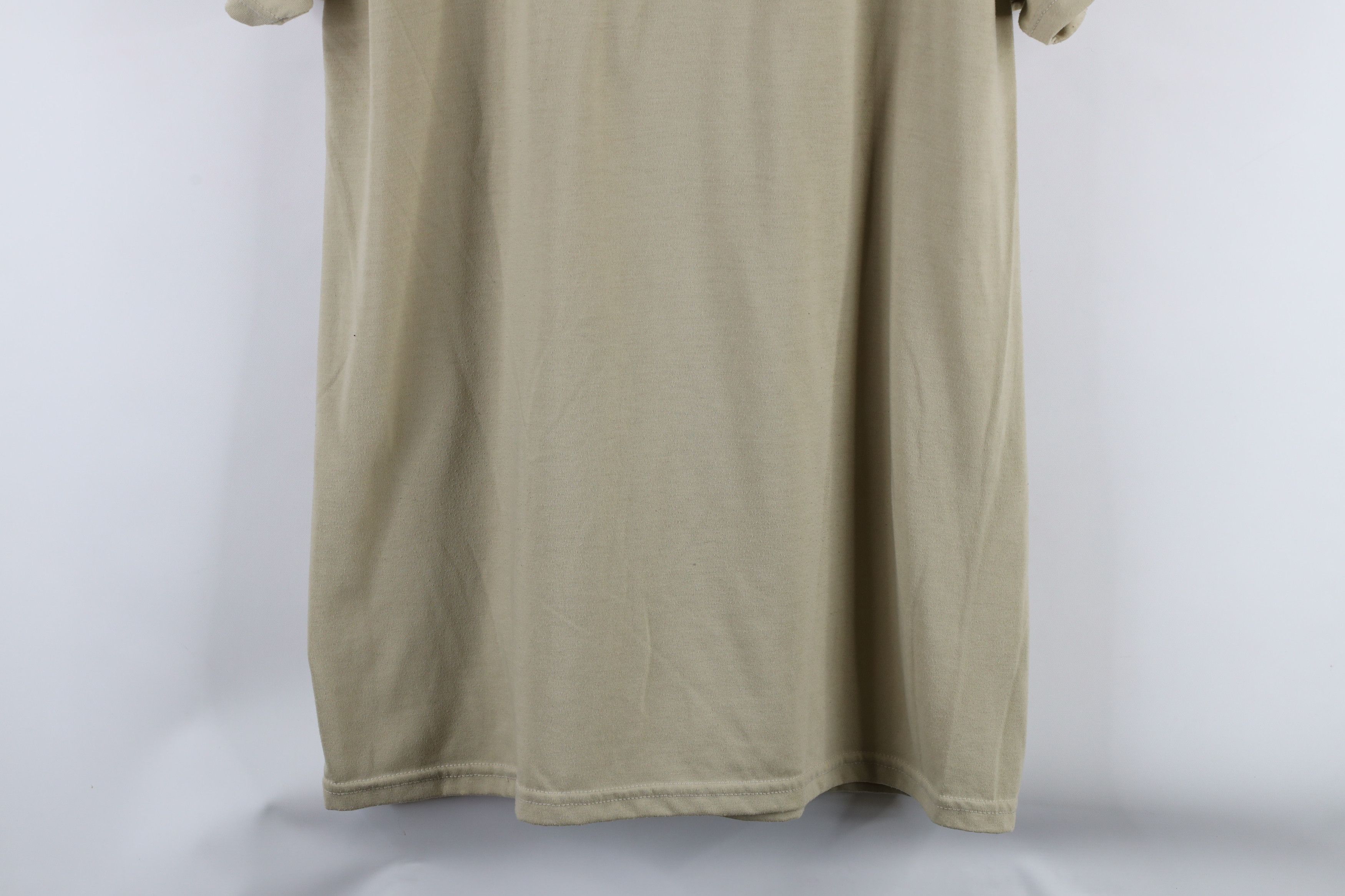 Vintage Vintage 90s Streetwear Blank Short Sleeve T-Shirt Beige USA Size US L / EU 52-54 / 3 - 9 Thumbnail