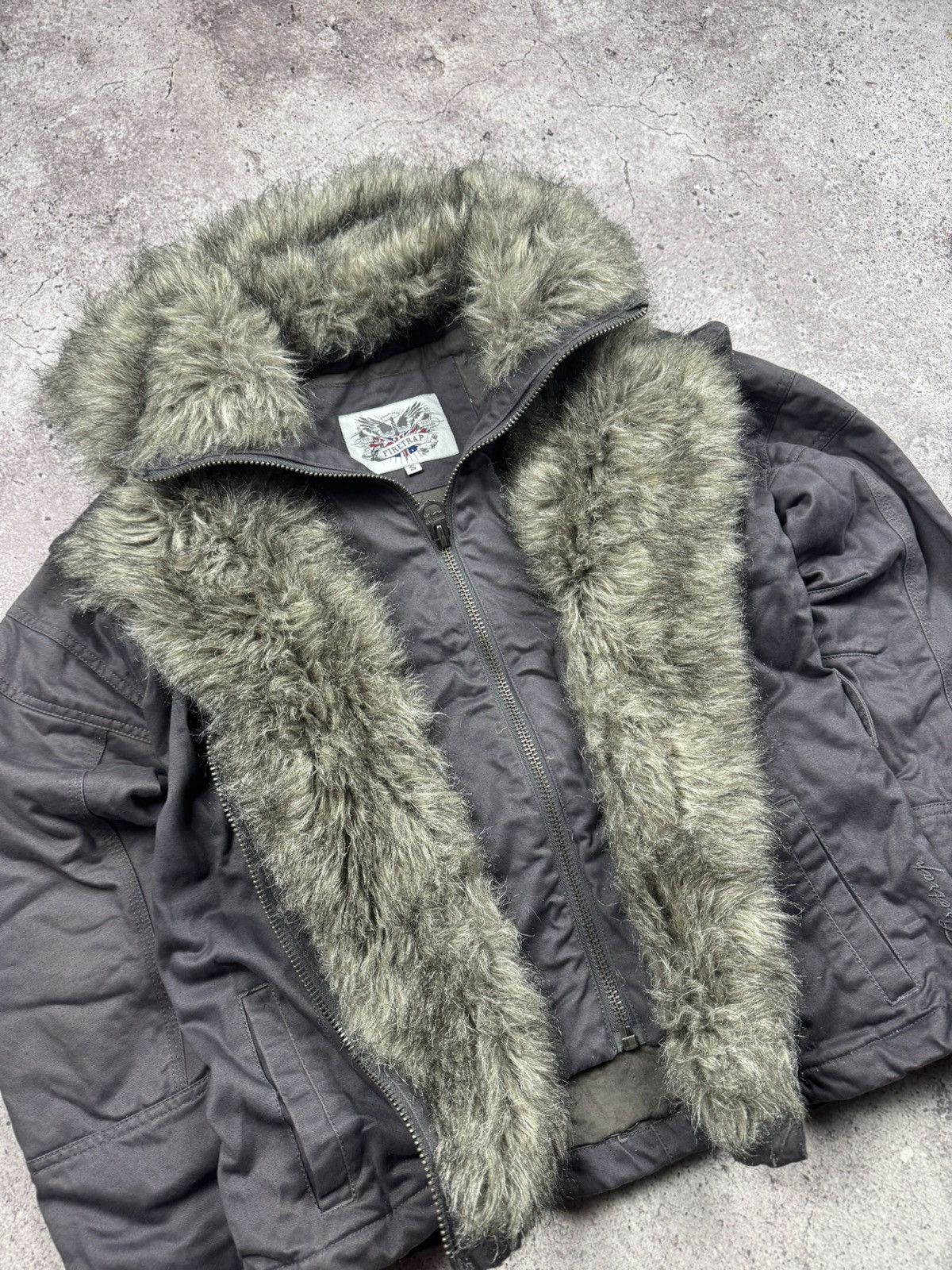 If Six Was Nine Y2K Asymmetrical Fur Zip Jacket Japanese LGB Style Opium Size S / US 4 / IT 40 - 2 Thumbnail