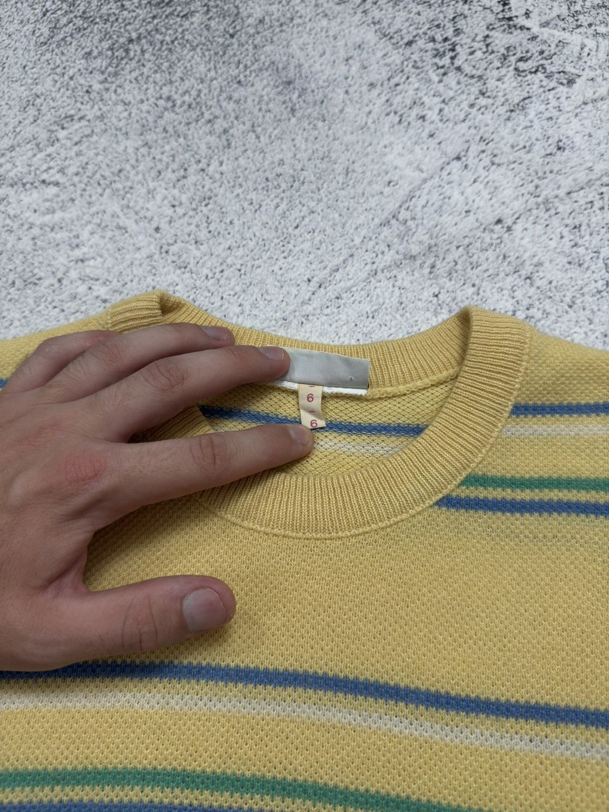 Lacoste VINTAGE CHEMISE LACOSTE STRIPED CREWNECK SWEATER Size US L / EU 52-54 / 3 - 10 Thumbnail