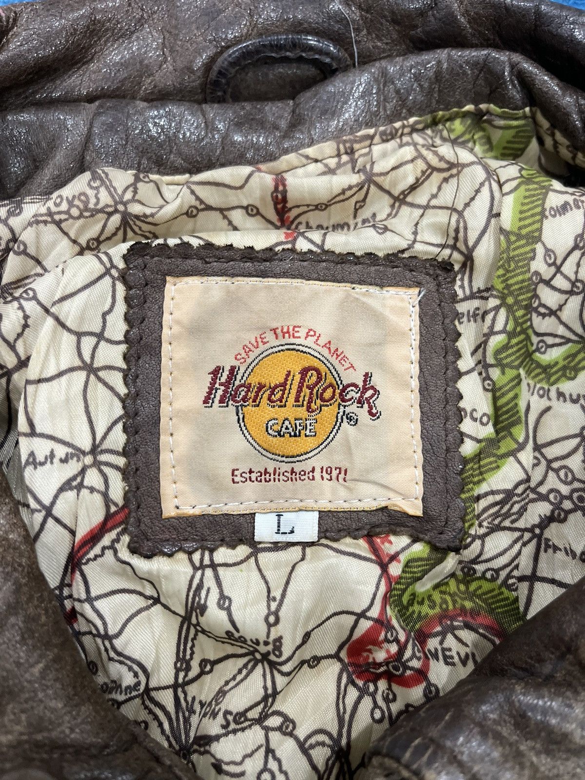 Hard Rock Cafe Vintage Hard Rock Cafe Leather Bomber Jacket Size US L / EU 52-54 / 3 - 9 Thumbnail