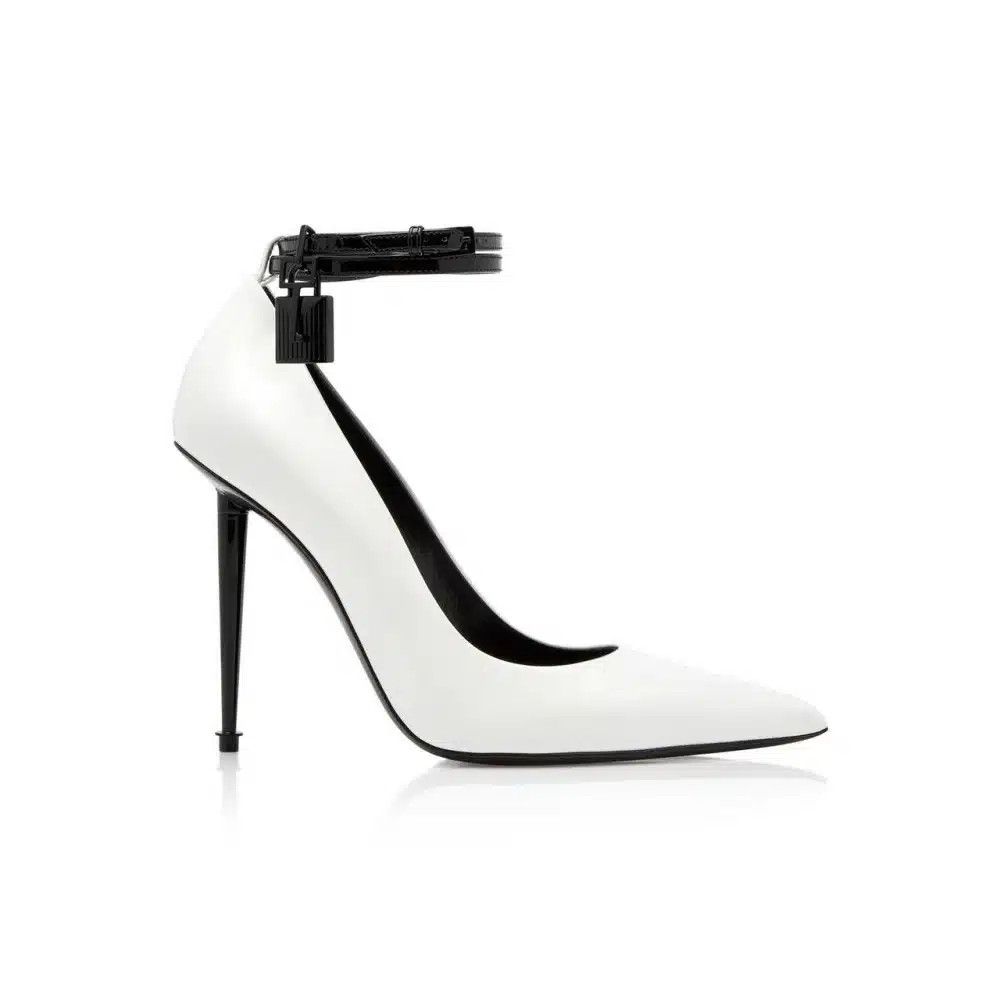 Tom Ford o1loc1c0325 W2271L Patent Leather Padlock Pointy Pumps Size US 8.5 / IT 38.5 - 1 Thumbnail