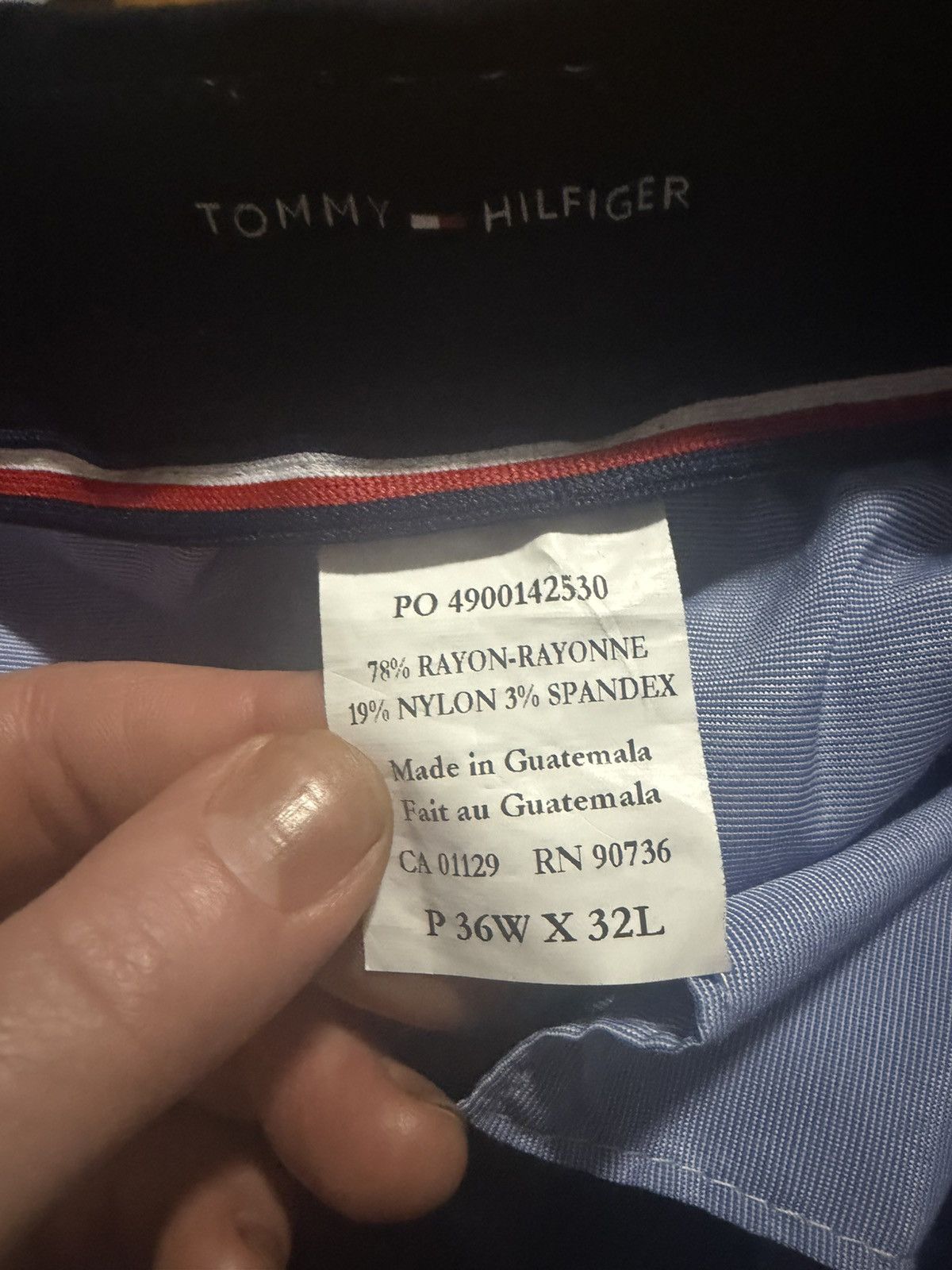 Tommy Hilfiger Tommy Hilfiger Preppy Navy Tailored Dress Pants Size 36x32 Size 36R - 6 Thumbnail