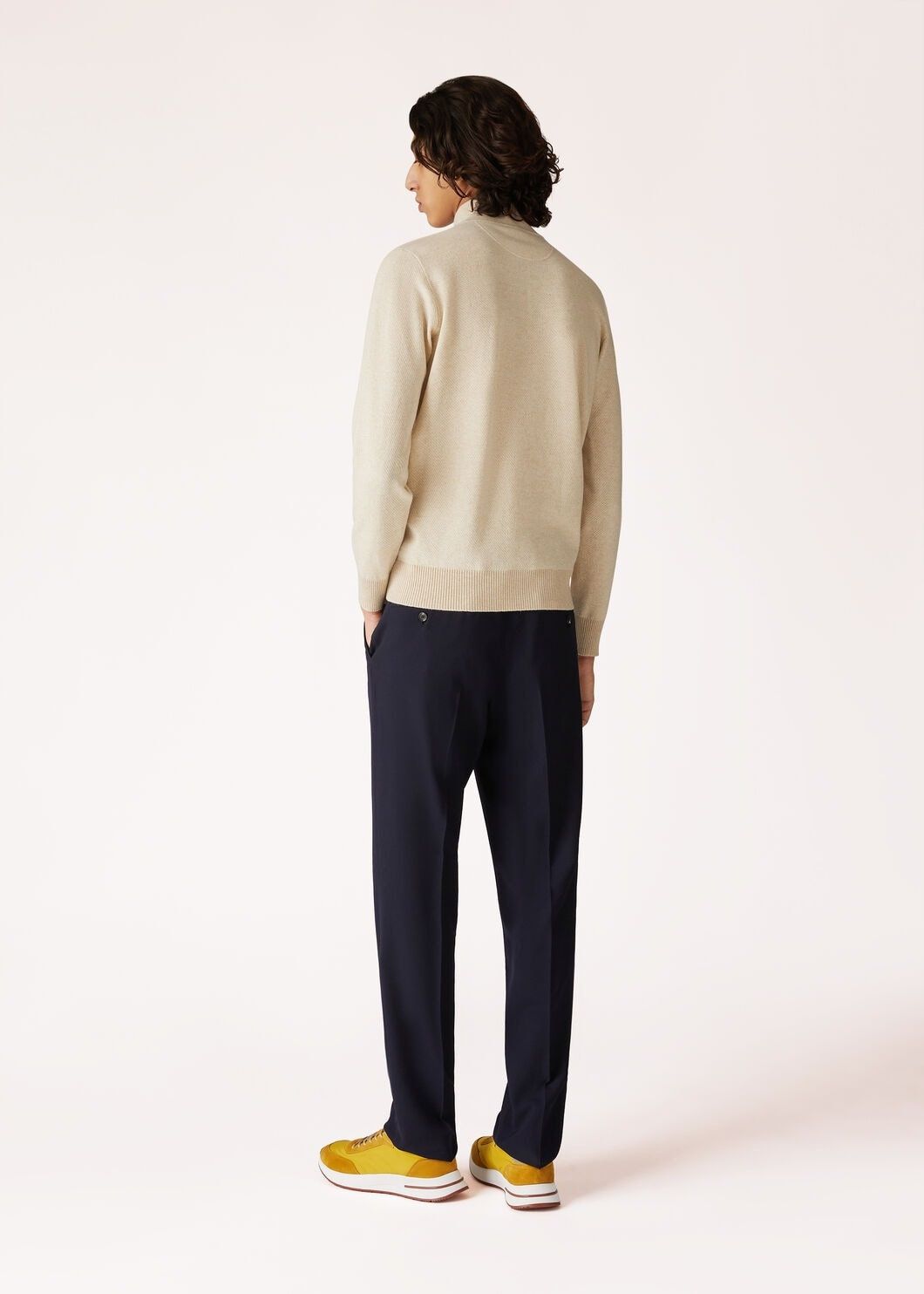 Loro Piana o1w1db10725 FAG4525 Roadster Mezzocollo Sweater in Ivory Size US M / EU 48-50 / 2 - 4 Thumbnail