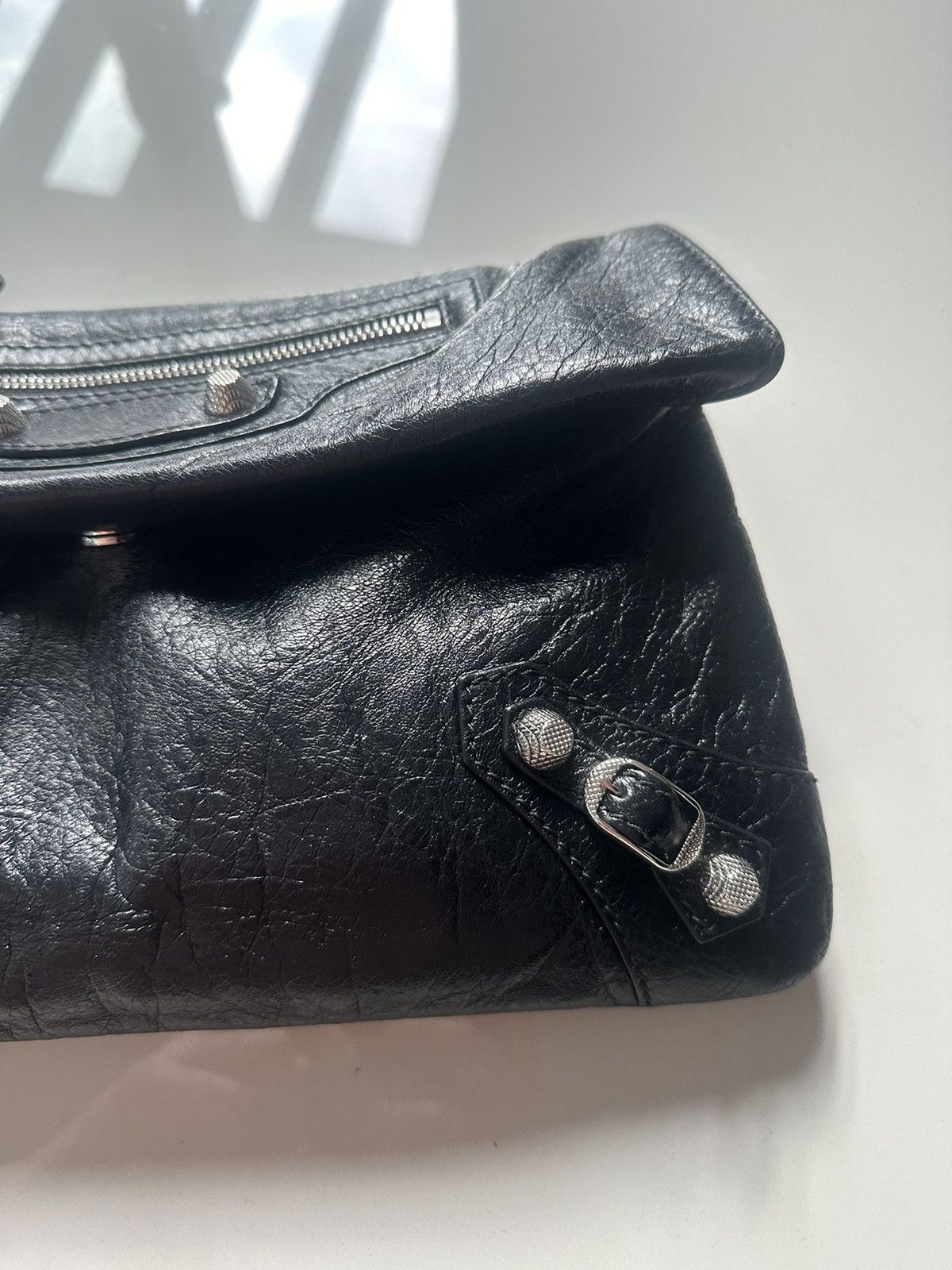Balenciaga balenciaga black leather clutch bag envelope lambskin Size ONE SIZE - 3 Thumbnail