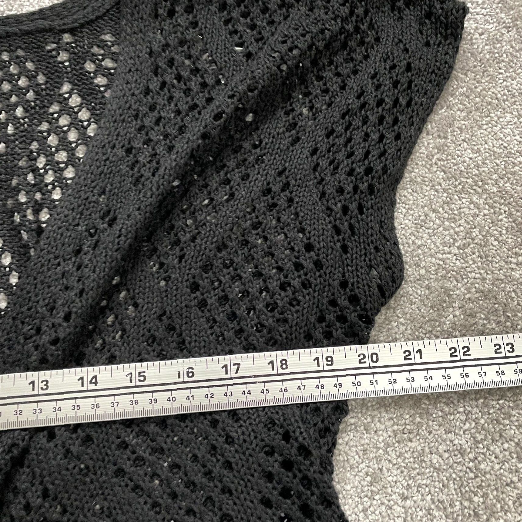 Vintage VINTAGE No Boundaries Women's Beach Cover Up Sleeveless Crochet Black Large Swimwear Size ONE SIZE - 7 Thumbnail