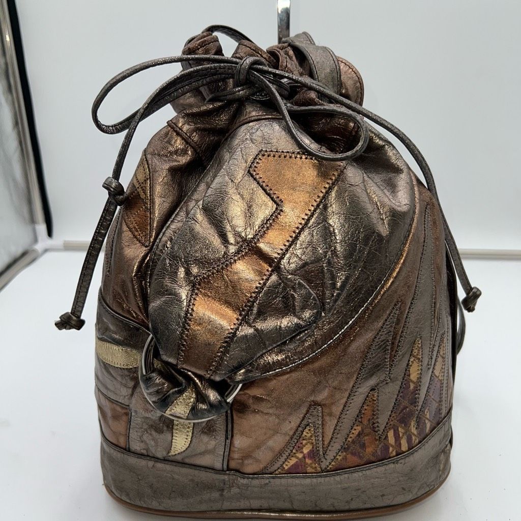 Other Paris Handbags New York Vintage Multiple Metallic Patchwork Bucket Bag Size ONE SIZE - 3 Thumbnail