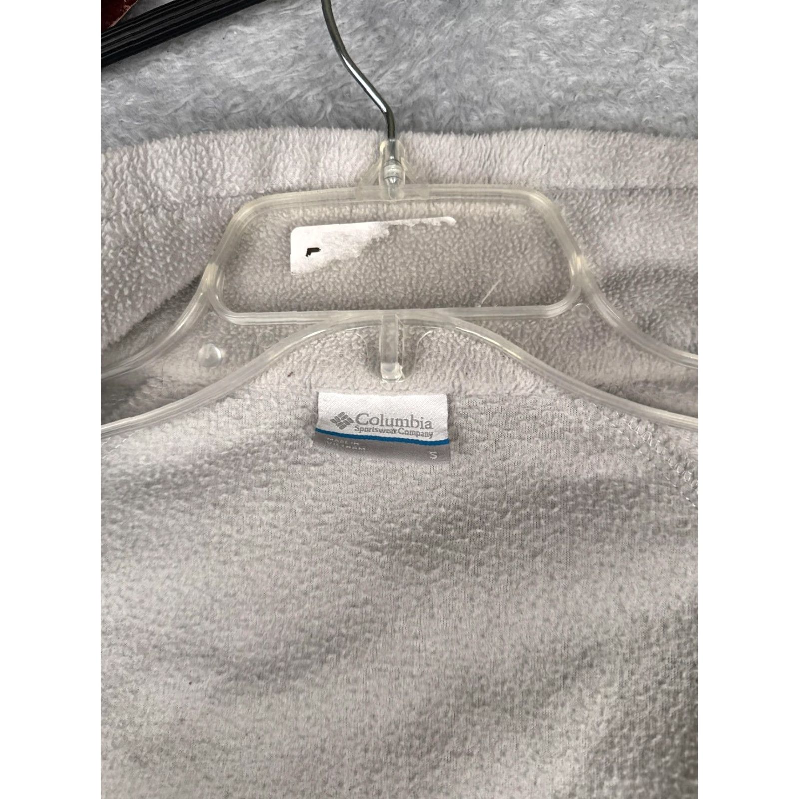 Vintage Columbia Jacket Womens Small Gray Fleece Full Zip Outdoor Hiking Stands Mock Neck Casual Travel Men's? Size S / US 4 / IT 40 - 3 Thumbnail