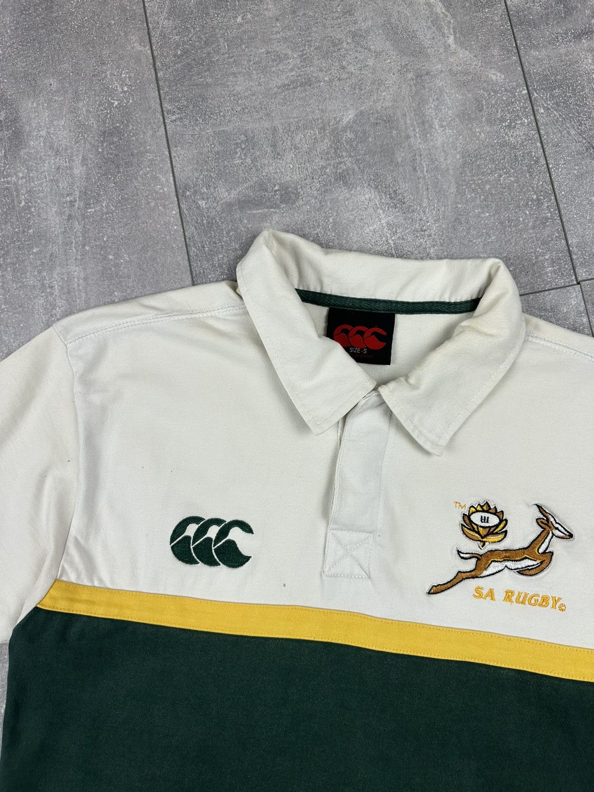 Canterbury of New Zealand Canterbury South Africa Rugby Vintage Retro Polo Size US S / EU 44-46 / 1 - 7 Thumbnail