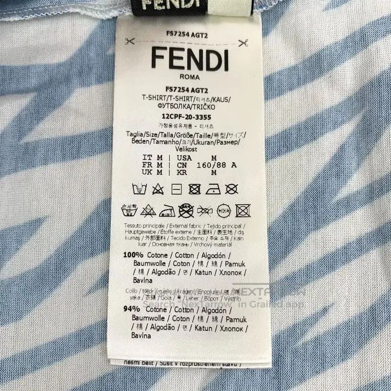 Fendi Fendi Blue Cotton T-Shirt for Women . Size M / US 6-8 / IT 42-44 - 7 Thumbnail