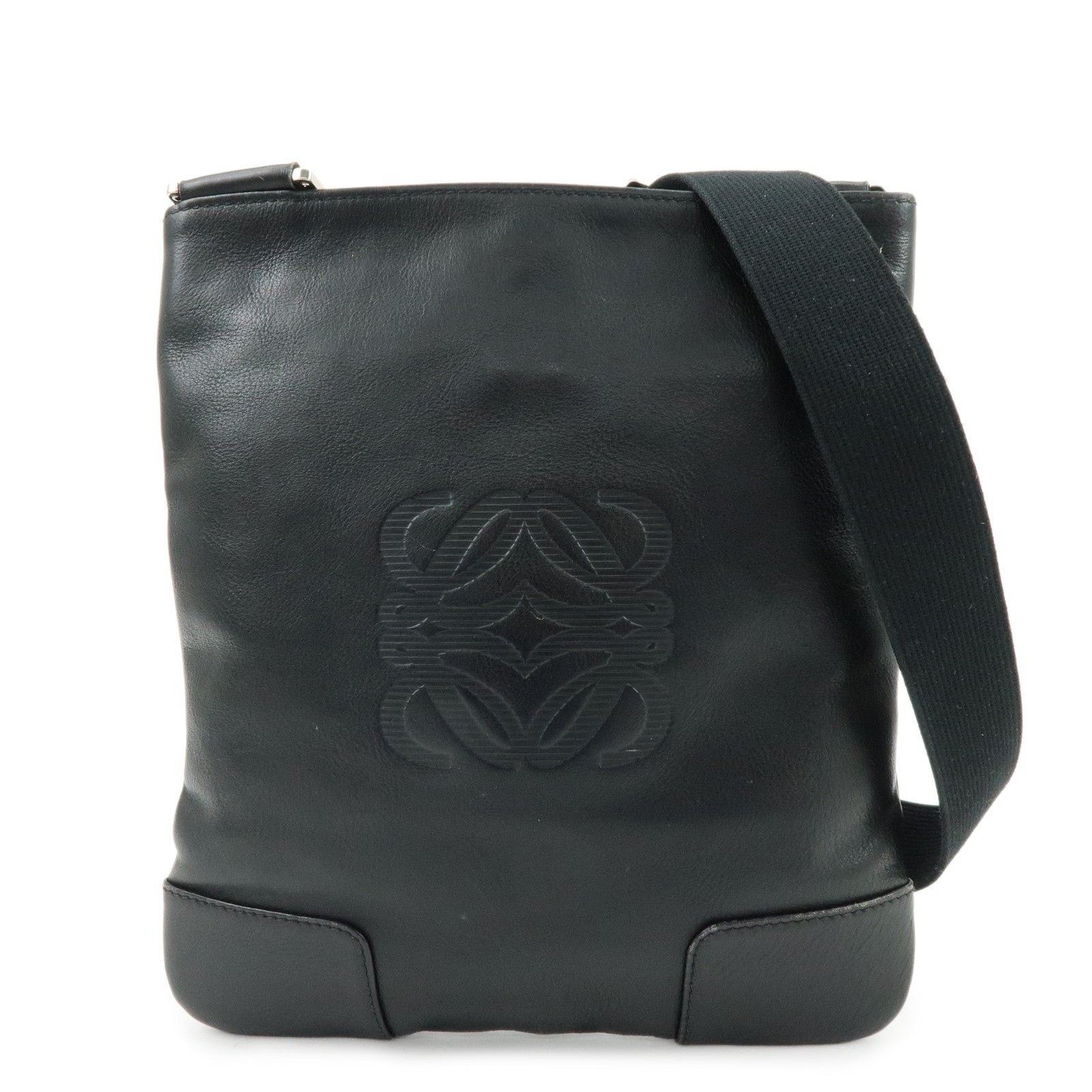Loewe Loewe Anagram Calfskin Crossbody Bag Black Size ONE SIZE - 1 Thumbnail