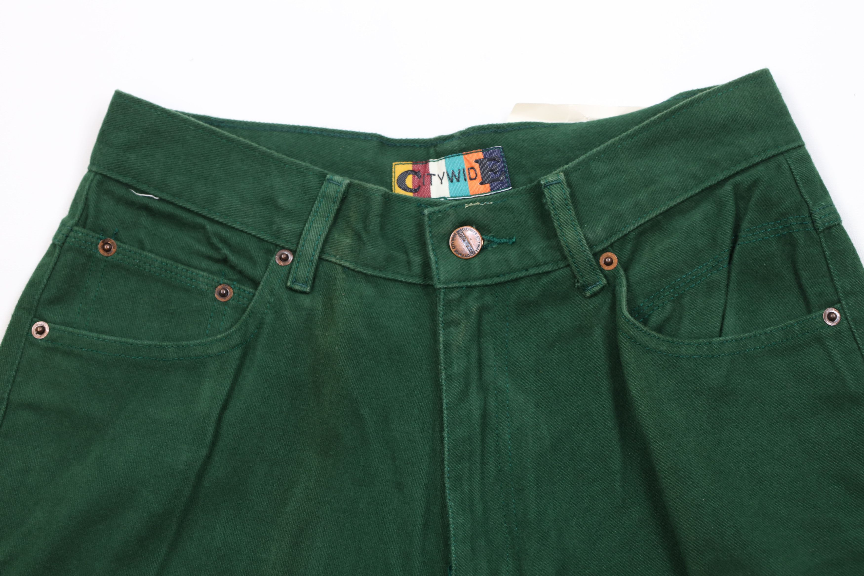 Vintage Deadstock Vintage 90s Streetwear Fit Shorts Green Cotton Size US 30 / EU 46 - 2 Thumbnail