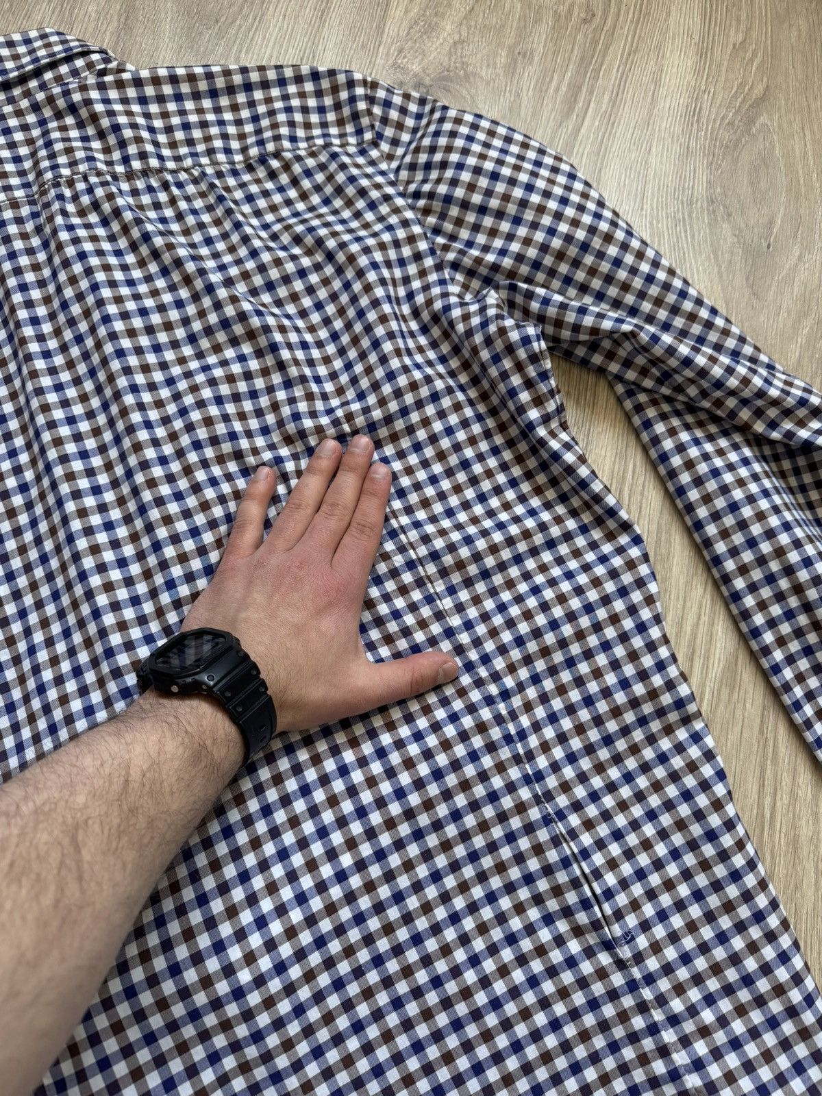 Kiton Kiton Check Print Button Up Shirt Size US L / EU 52-54 / 3 - 8 Thumbnail
