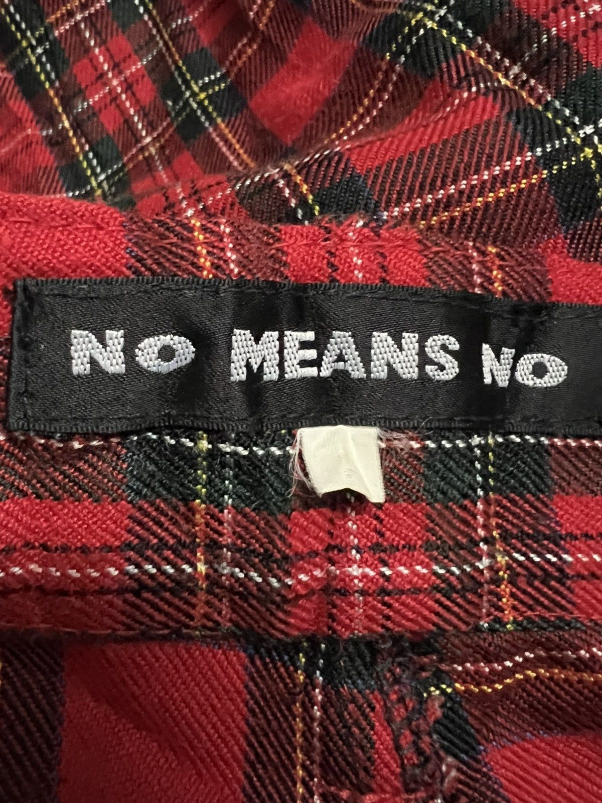 Band Tees × Punk and Yo × Seditionaries Red Tartan Bondage Punk Rock Metal Short Darkwear Pants Size US 29 - 9 Thumbnail