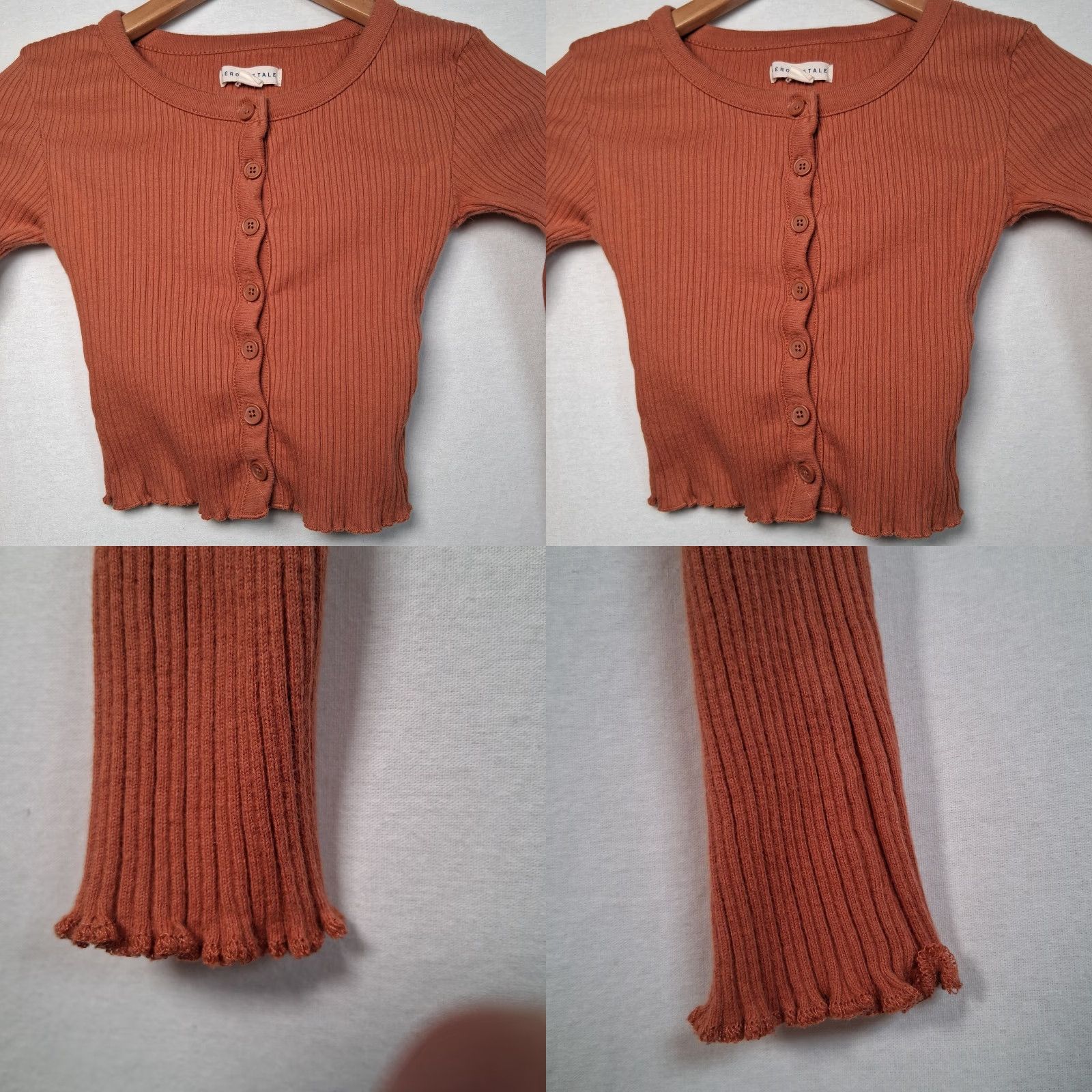Aeropostale Aeropostale Shirt XS Sienna Crop Top Ribbed Henley Long Sleeve Bella Swan Y2K Womens Size XS / US 0-2 / IT 36-38 - 9 Thumbnail