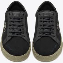 Saint Laurent Paris o1s1wg111024 Court Classic Embroidered Sneakers in Black Size US 10 / EU 43 - 4 Thumbnail