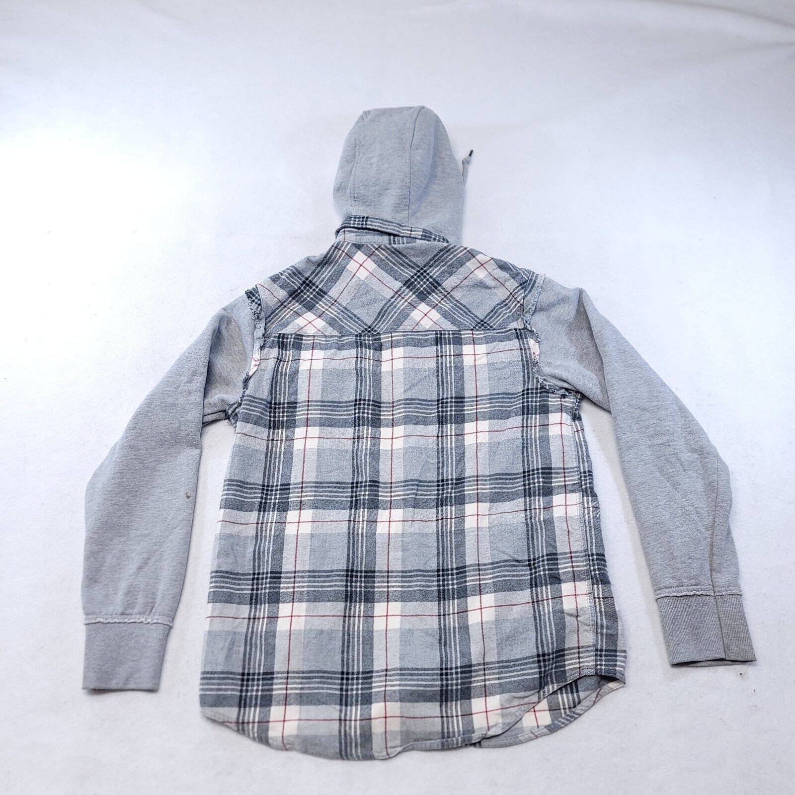 Empyre Empyre Long Sleeve Hoodie Mens Size Small S Gray Plaid Size US S / EU 44-46 / 1 - 11 Thumbnail