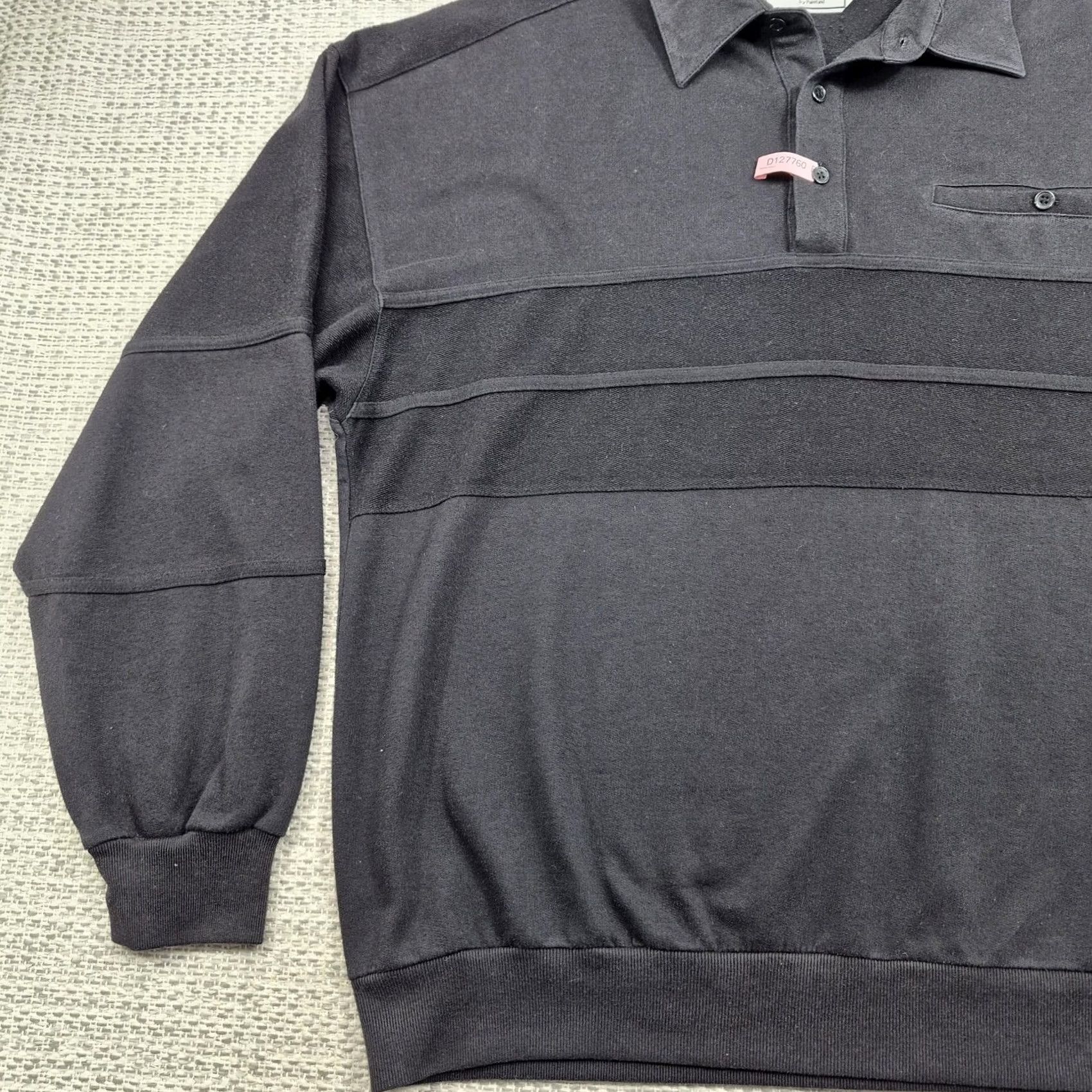 Vintage VINTAGE Classics by Palmland Sweater Polo Shirt Mens XL Gray/Black Knit Pullover Polo Shirt Size US XL / EU 56 / 4 - 3 Thumbnail