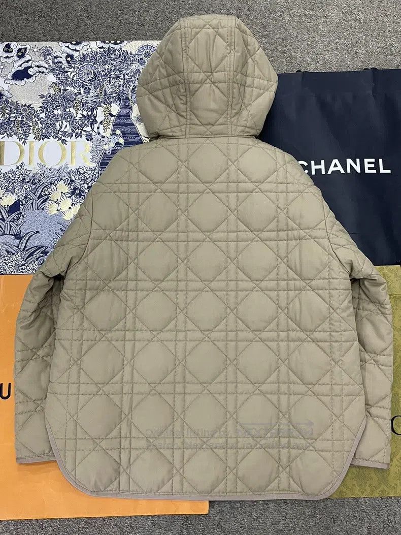 Dior Dior Khaki rattan plaid hooded cotton jacket Size XS / US 0-2 / IT 36-38 - 3 Thumbnail