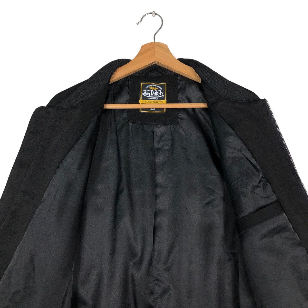 Japanese Brand 🔥Vintage Biker Jacket Von Dutch Leather Handling Big Logo Size US XXL / EU 58 / 5 - 14 Thumbnail