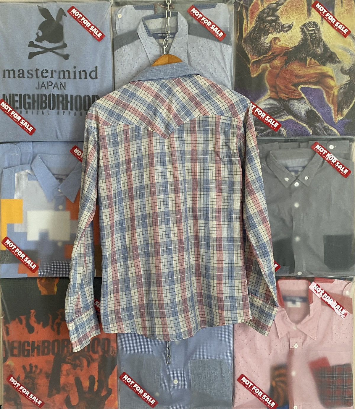 Vintage Vintage Wrangler Western Snap Button Colour Block Shirt Size US S / EU 44-46 / 1 - 2 Thumbnail