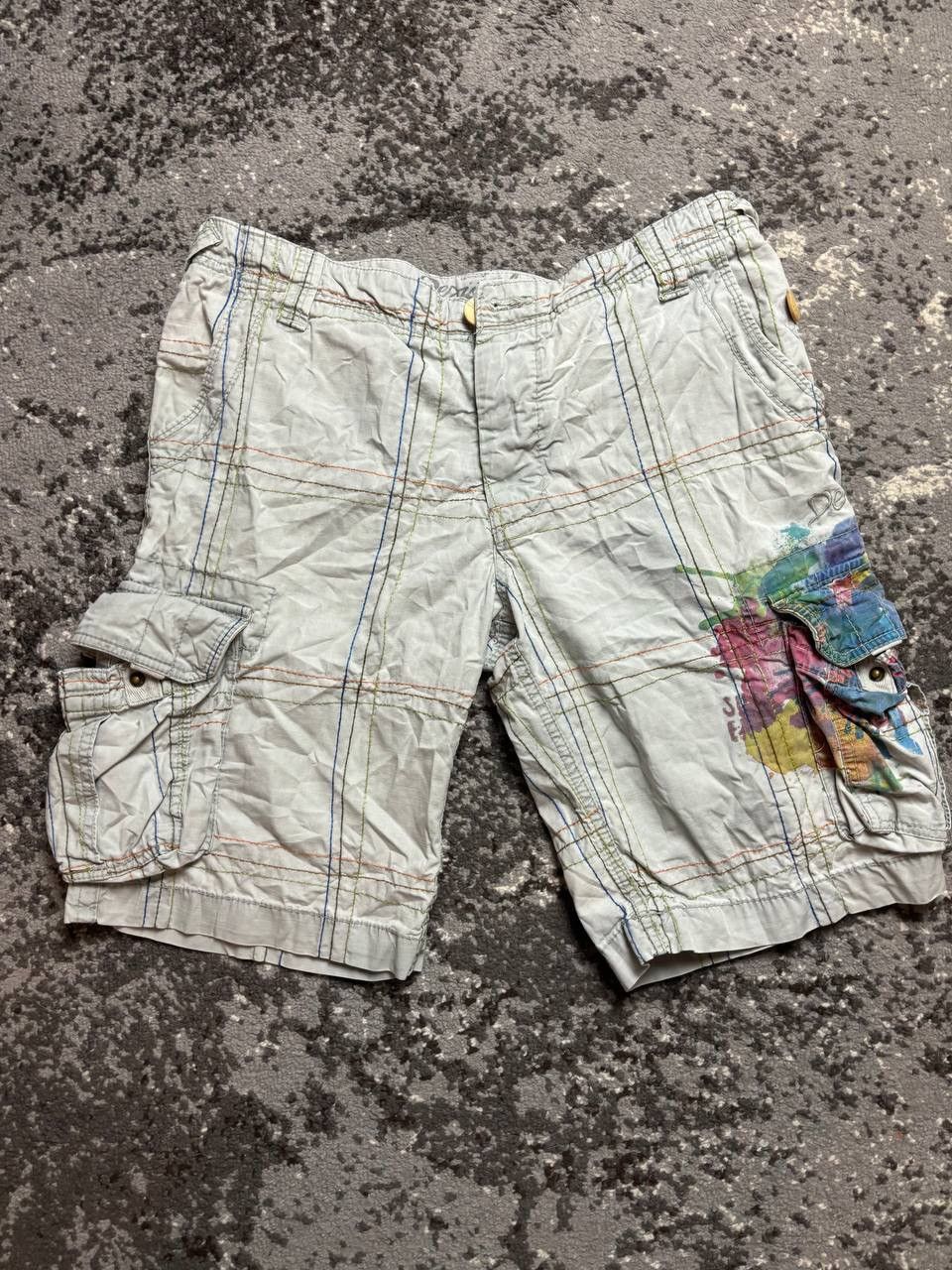 Desigual × Vintage Vintage Y2K Desigual Active Cargo Art Pocket Avantgarde Shor Size US 30 / EU 46 - 1 Thumbnail