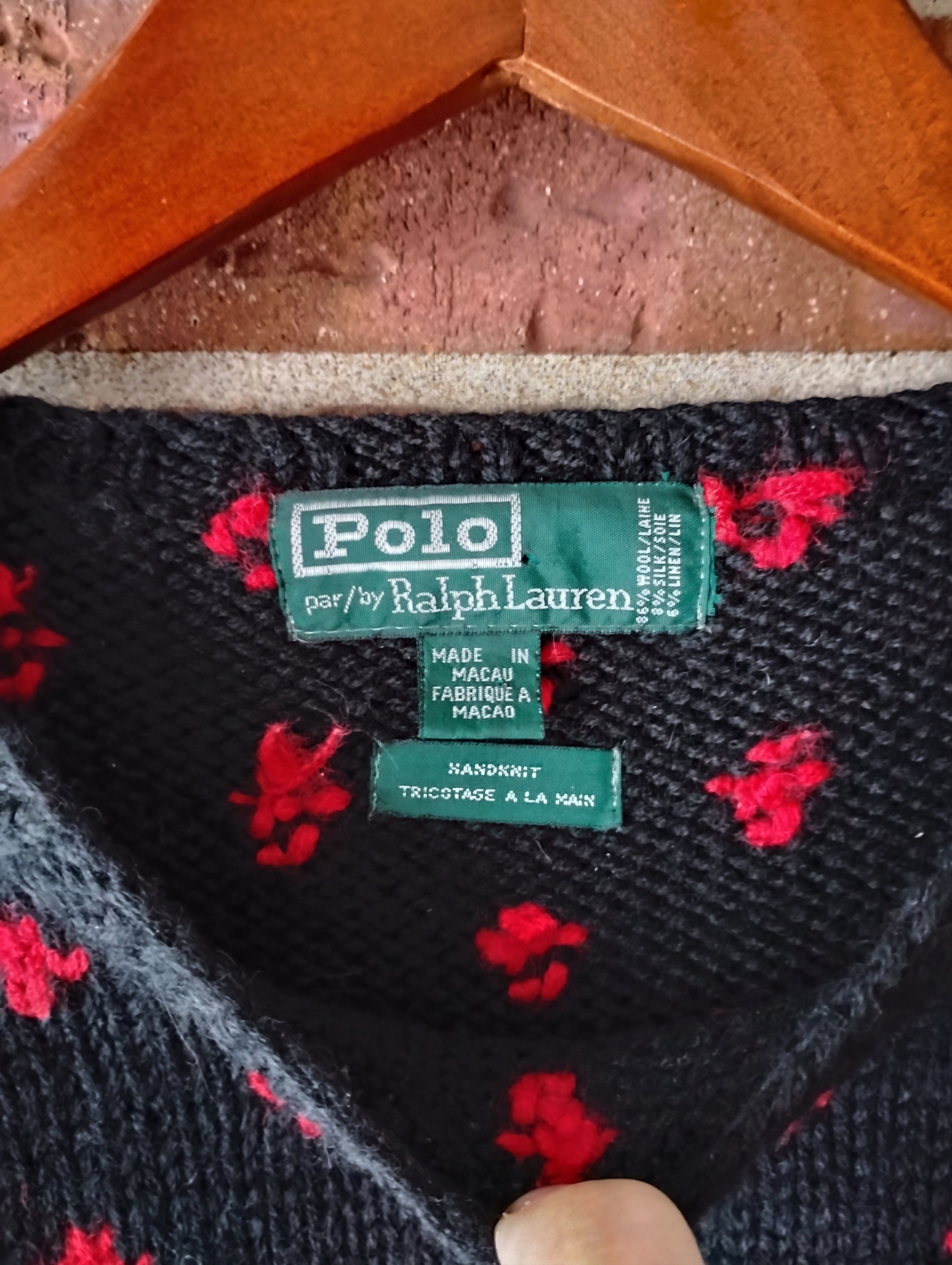Polo Ralph Lauren Vintage hand knit polo RL Christmas sweater Size US M / EU 48-50 / 2 - 3 Thumbnail