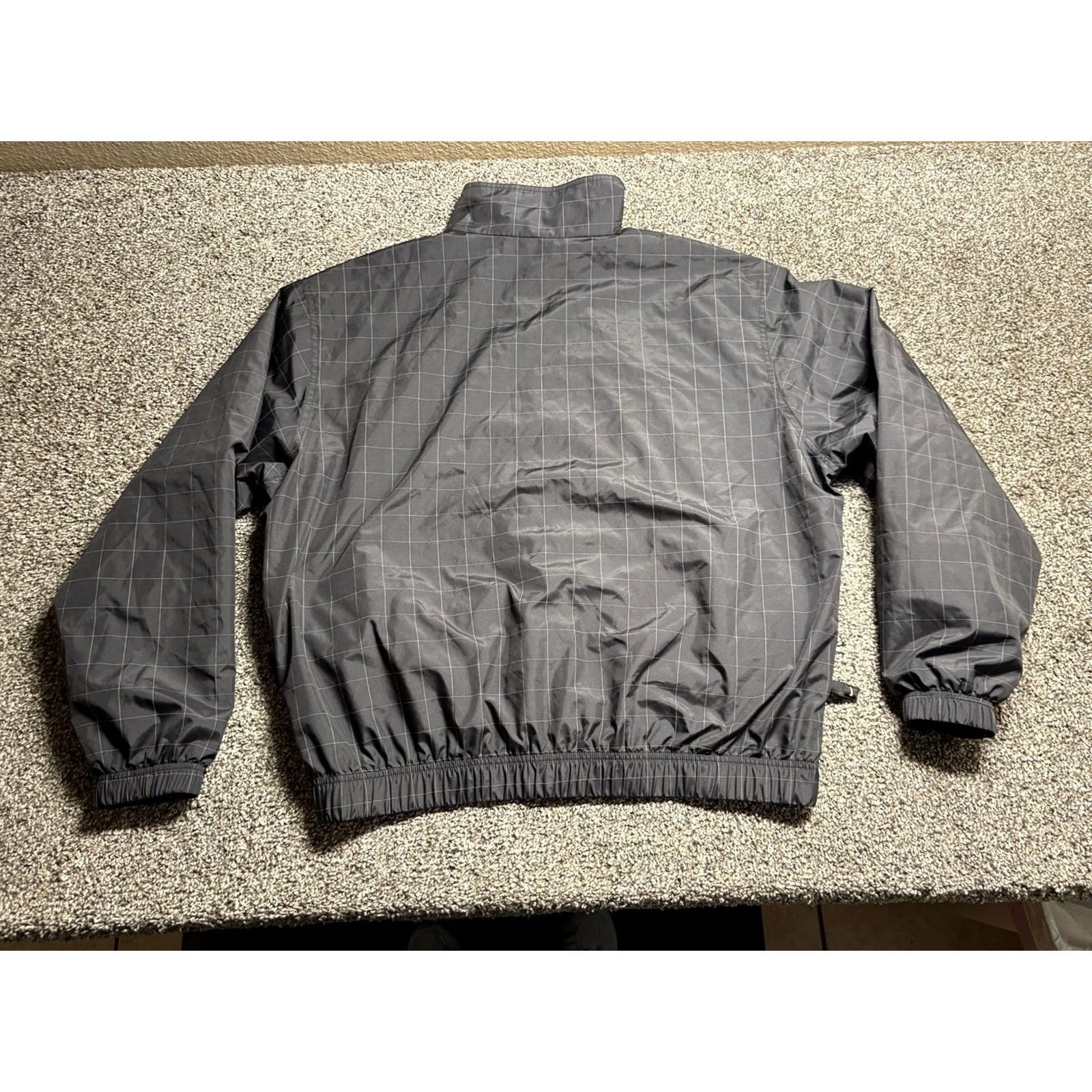 Nike Nike Lab Jacket Mens M Flicker Flash Check Grid Zip Windbreaker CV0556-010 Black Nylon Full Zip Mens Size US M / EU 48-50 / 2 - 3 Thumbnail