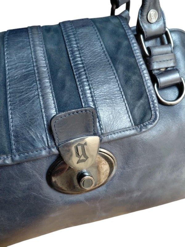 John Galliano Galliano Leather & Suede Satchel c. Early 2000s Size ONE SIZE - 9 Thumbnail
