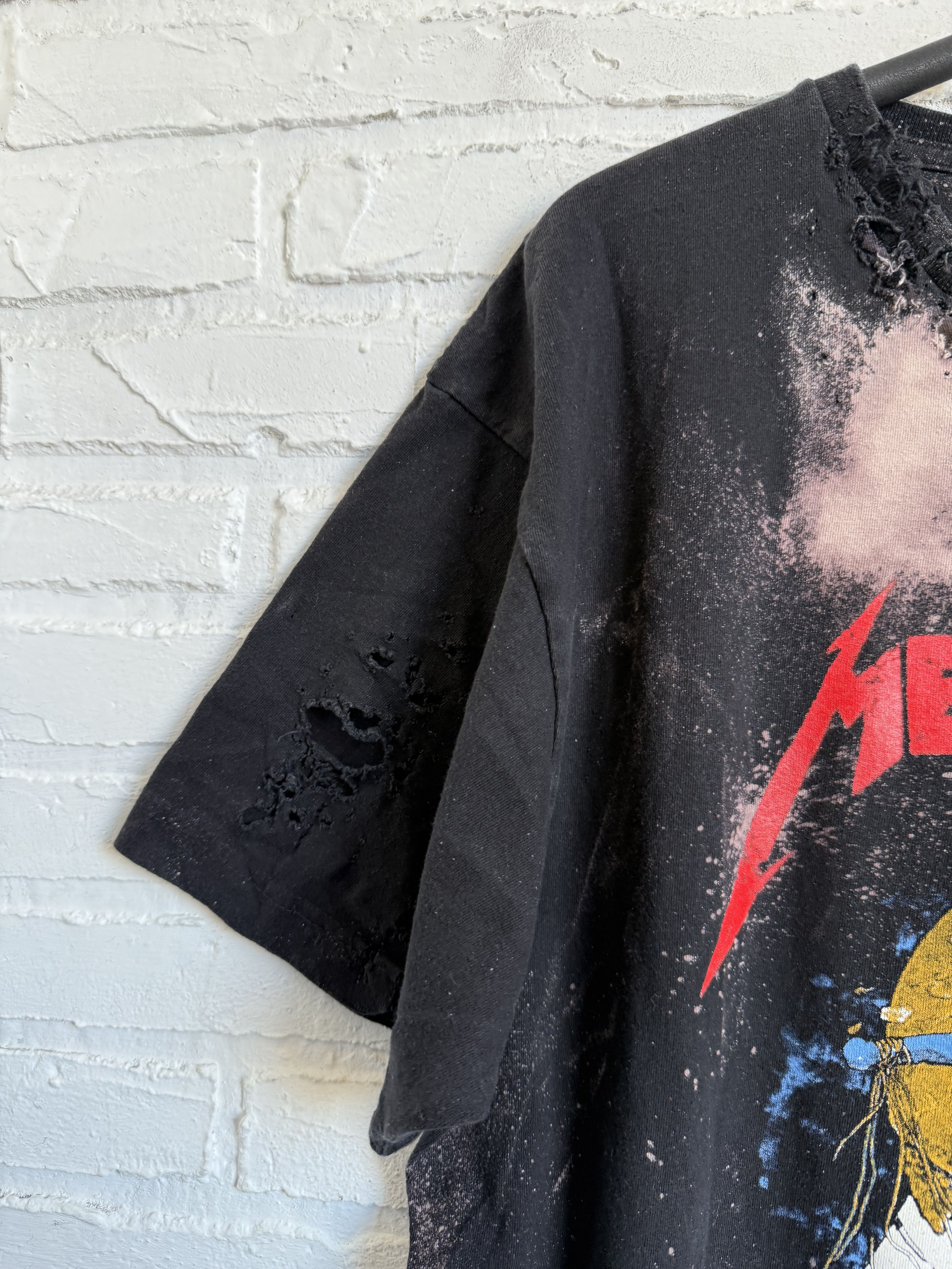 Band Tees Vintage Distressed Metallica damaged justice tour t-shirt Size US XL / EU 56 / 4 - 6 Thumbnail